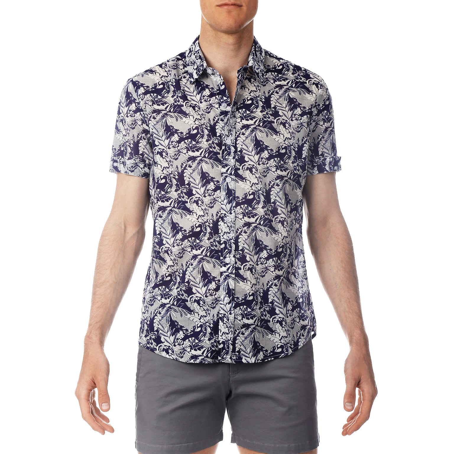 Navy Lichtenstein Print Biscayne Shirt