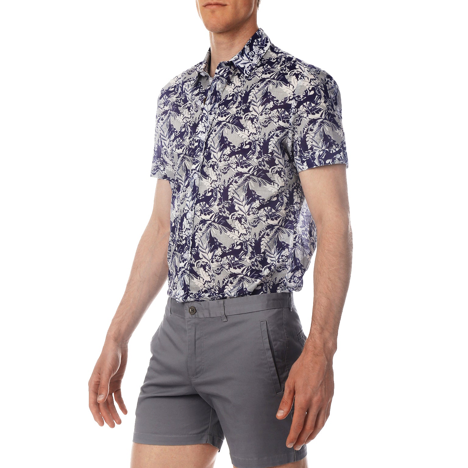 Navy Lichtenstein Print Biscayne Shirt