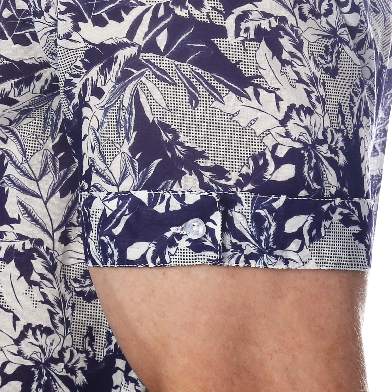 Navy Lichtenstein Print Biscayne Shirt