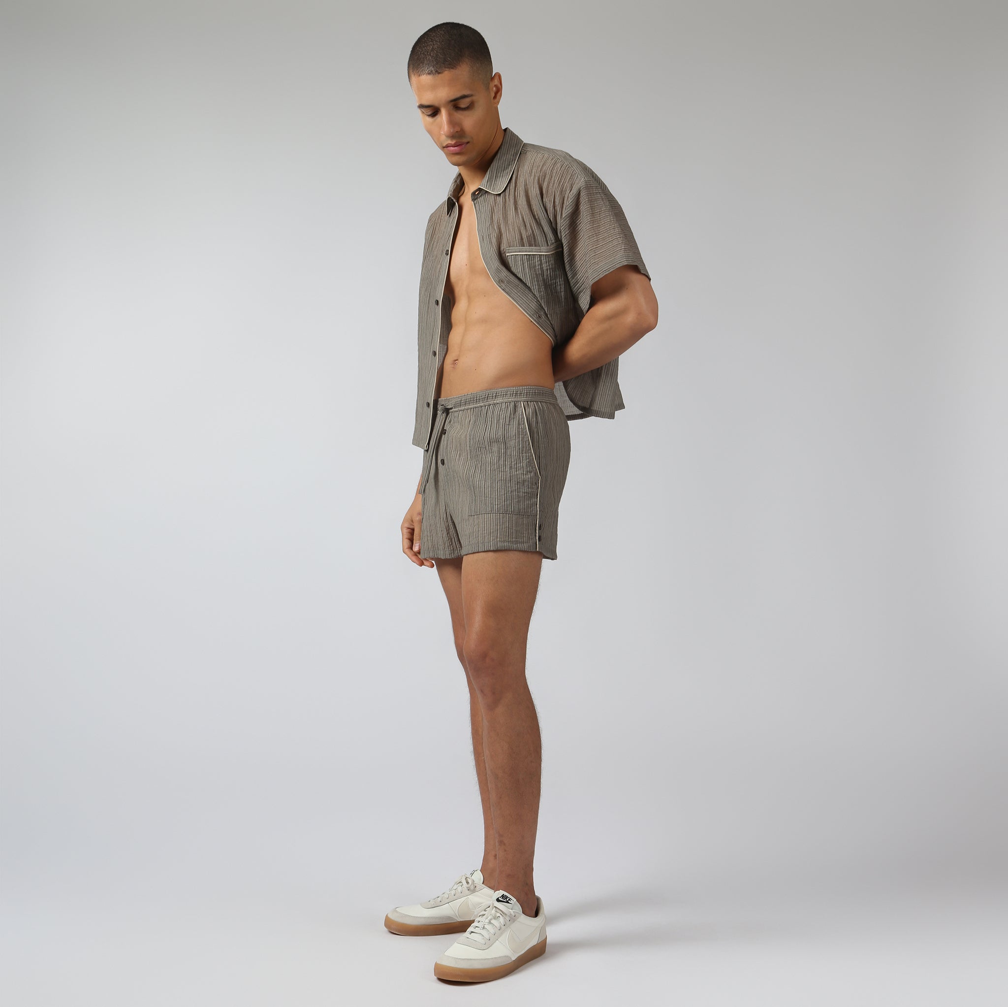 NEW- Driftwood Pebble Stripe PJ Shirt