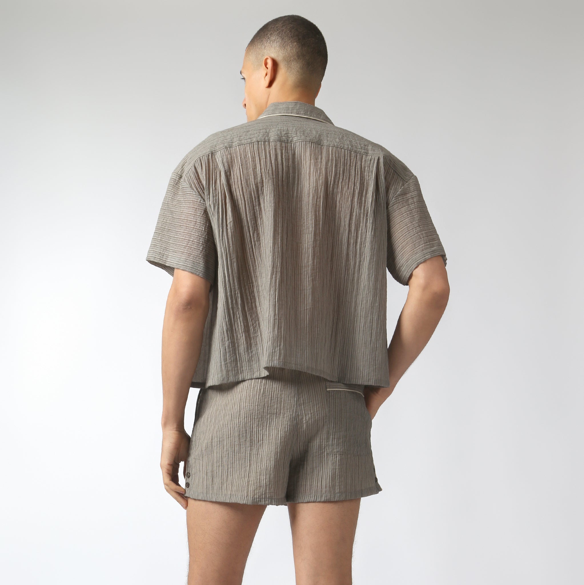 NEW- Driftwood Pebble Stripe PJ Shirt