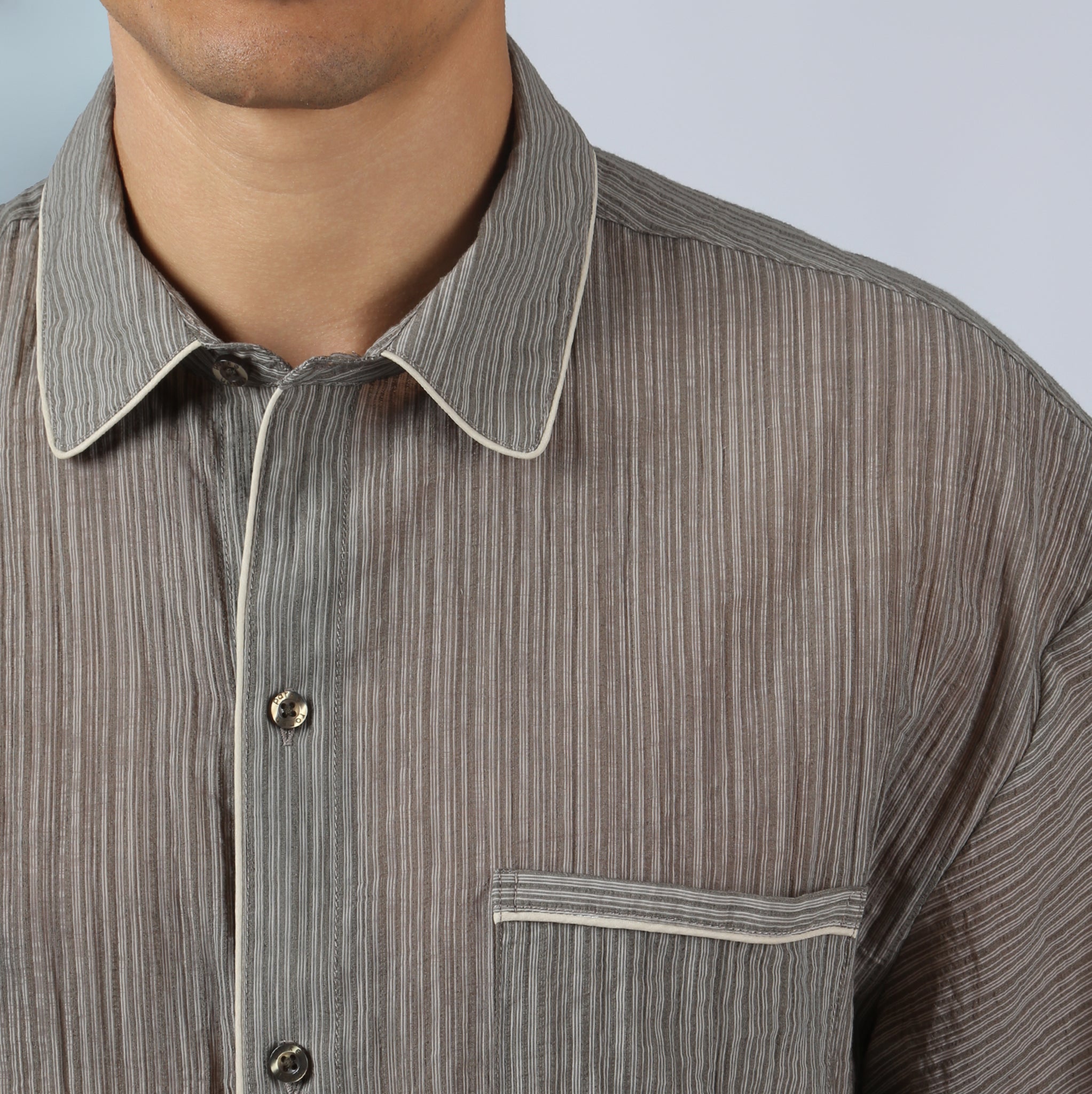 NEW- Driftwood Pebble Stripe PJ Shirt