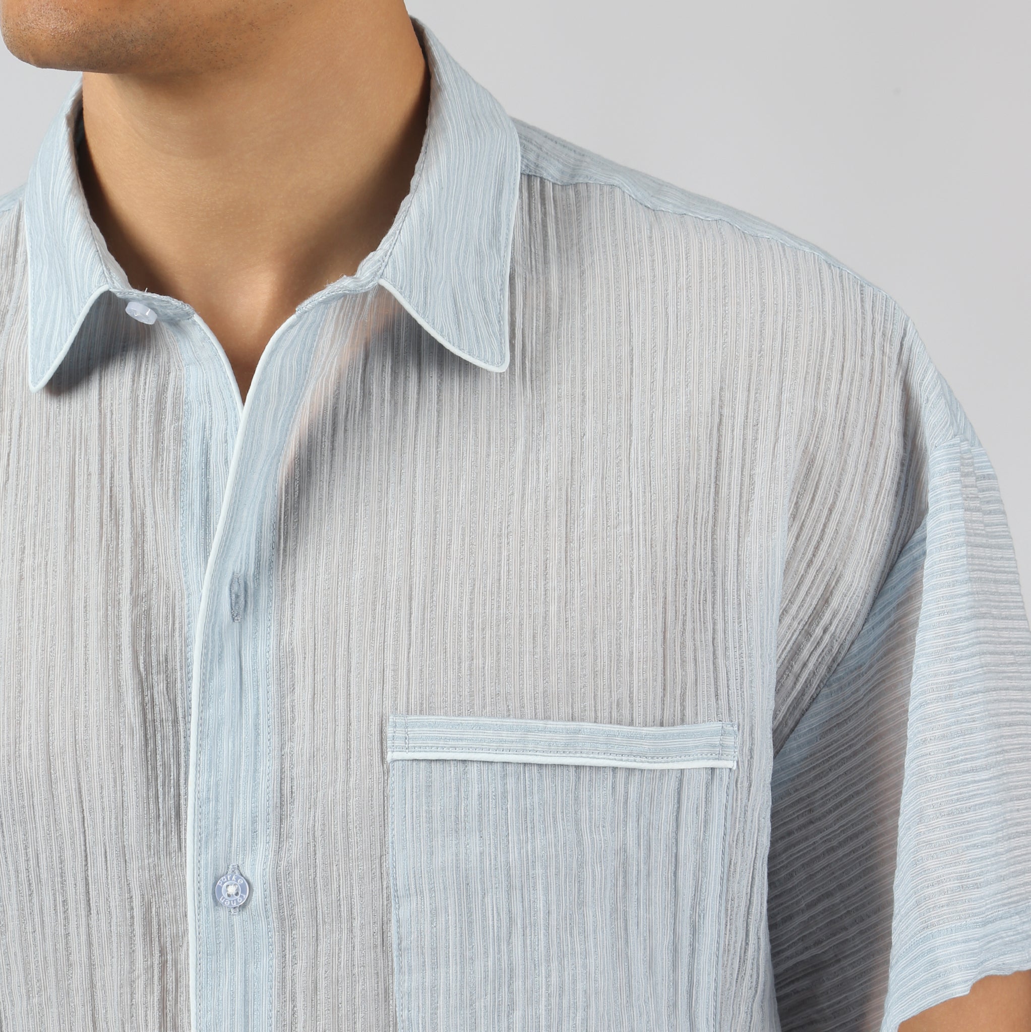 NEW- Sky Pebble Stripe PJ Shirt