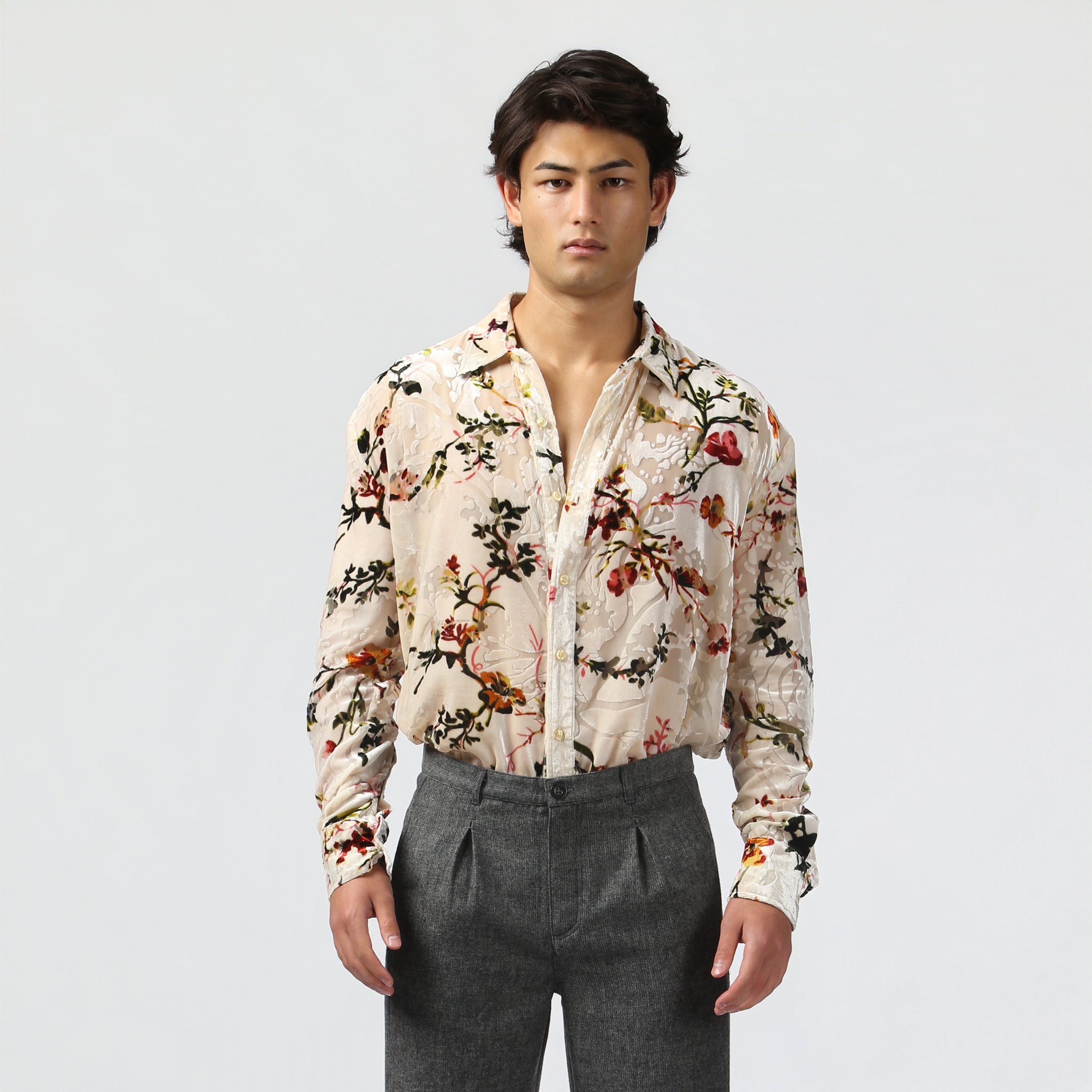 NEW- Ivory Linden Velvet Shirt