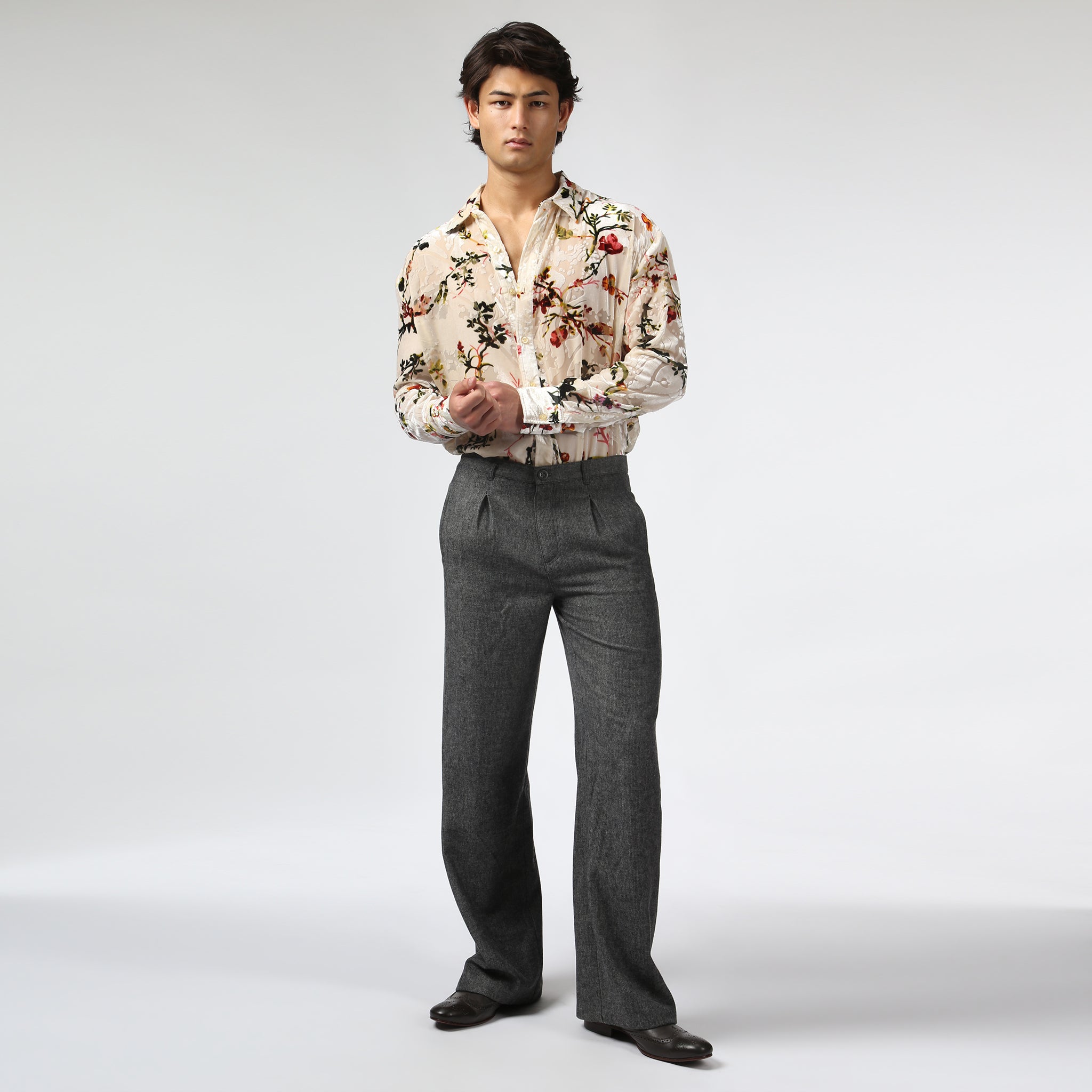 NEW- Ivory Linden Velvet Shirt
