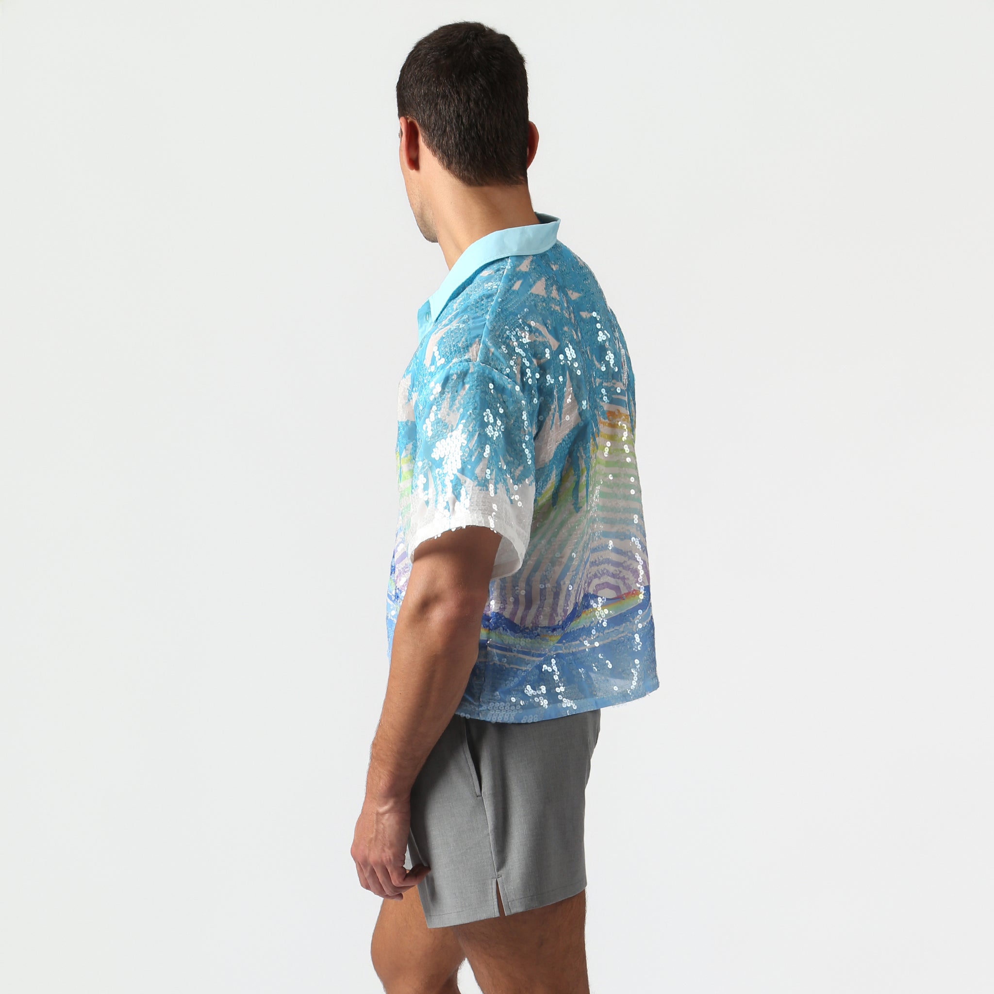 NEW- Azure Sequin Praia Shirt