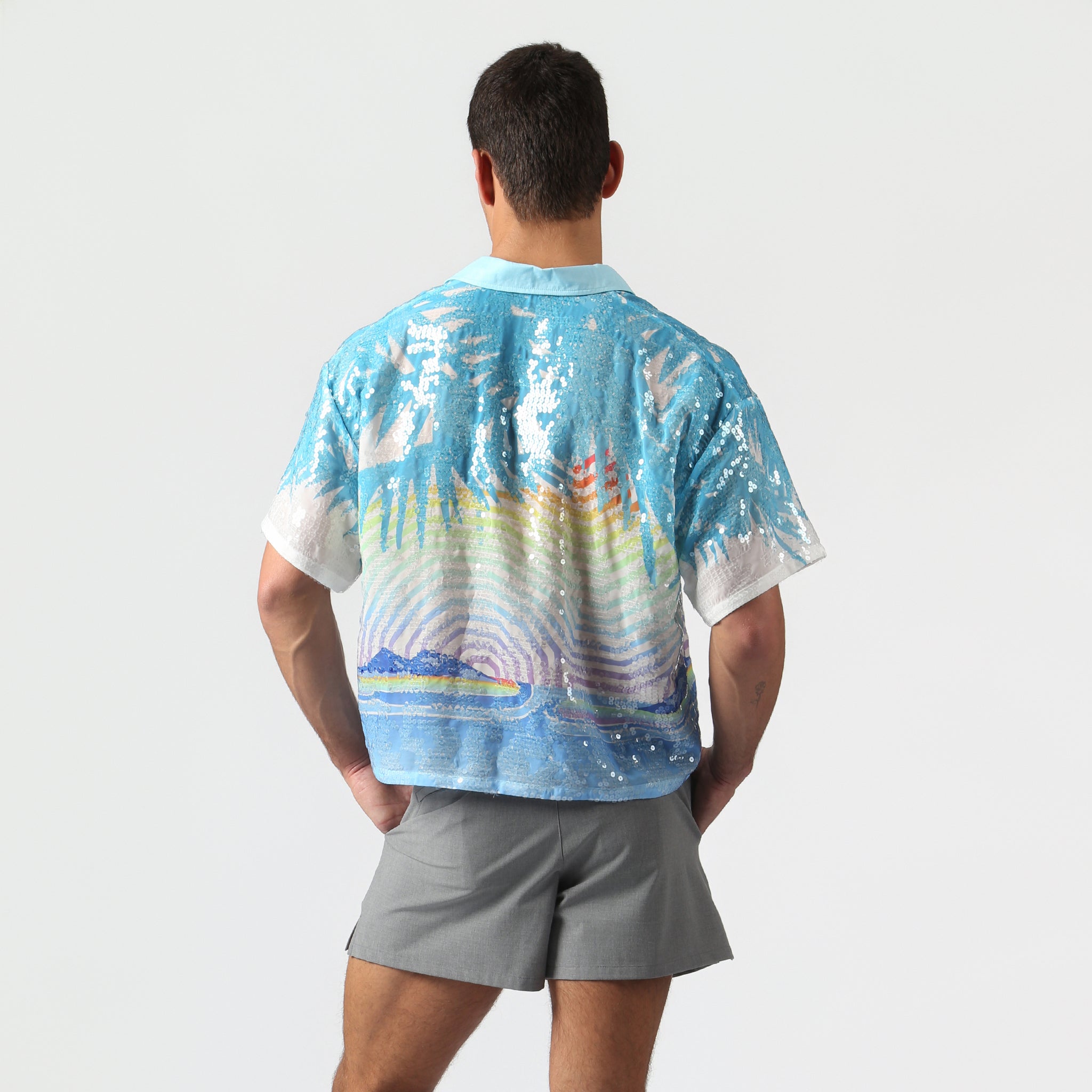 NEW- Azure Sequin Praia Shirt