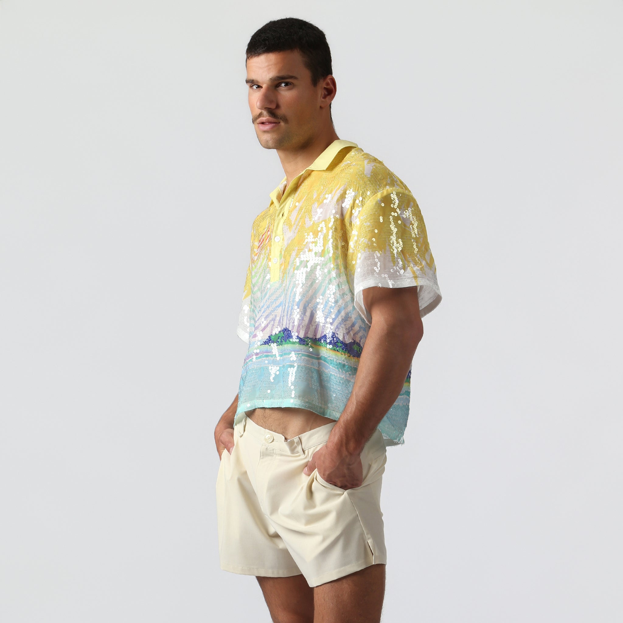 NEW- Sun Sequin Praia Shirt