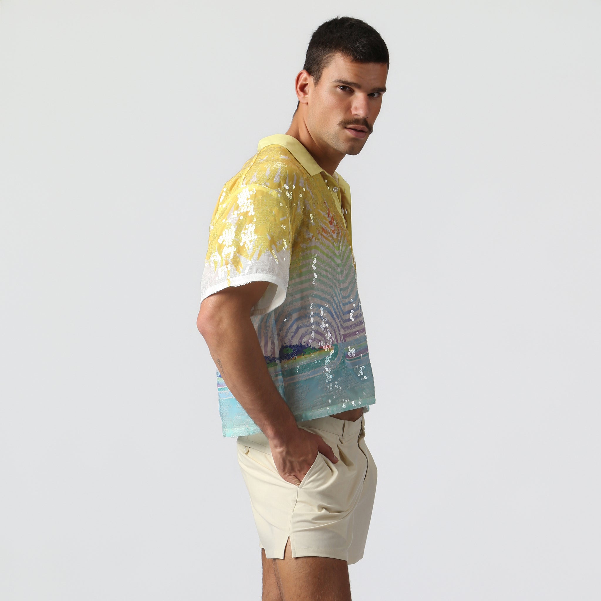 NEW- Sun Sequin Praia Shirt