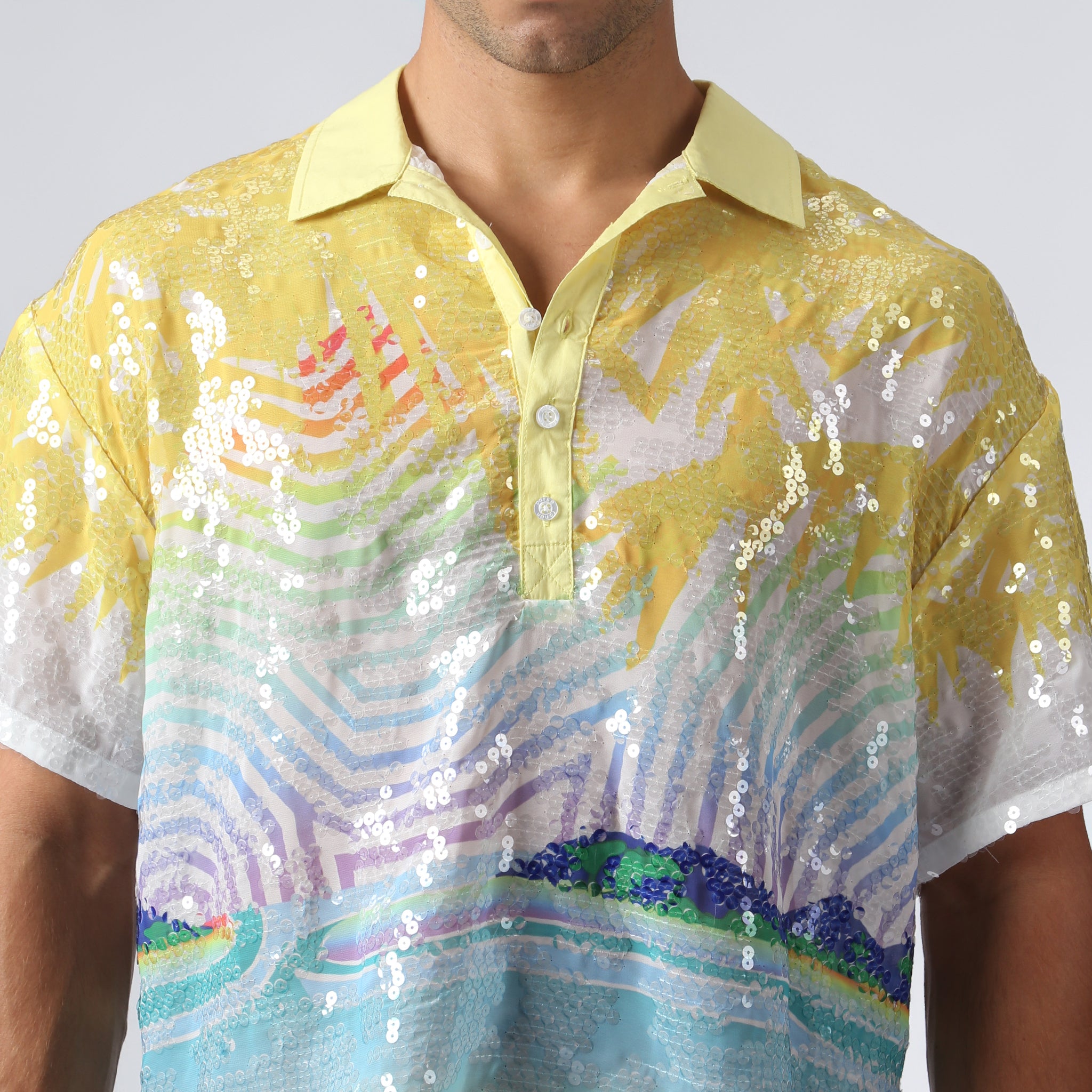NEW- Sun Sequin Praia Shirt