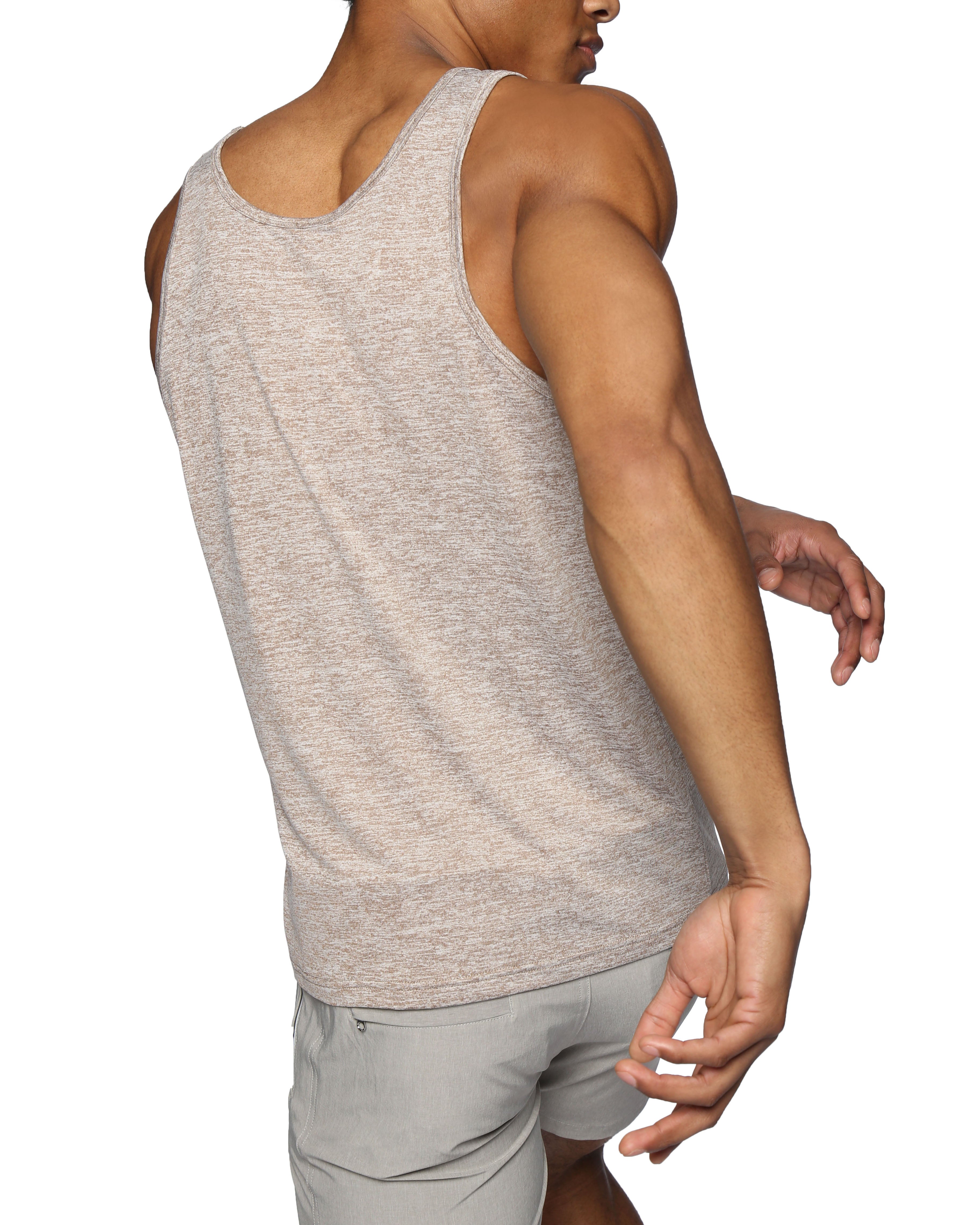 SPRING '24- Travertine Melange Heather Tank Top