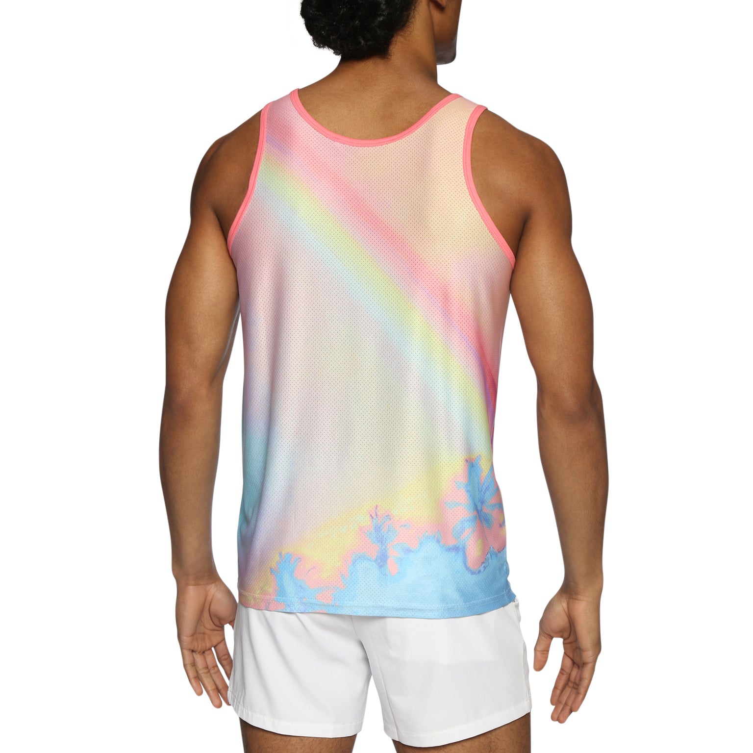 PRIDE EDITION- Rainbow's End Printed Mesh Tank Top