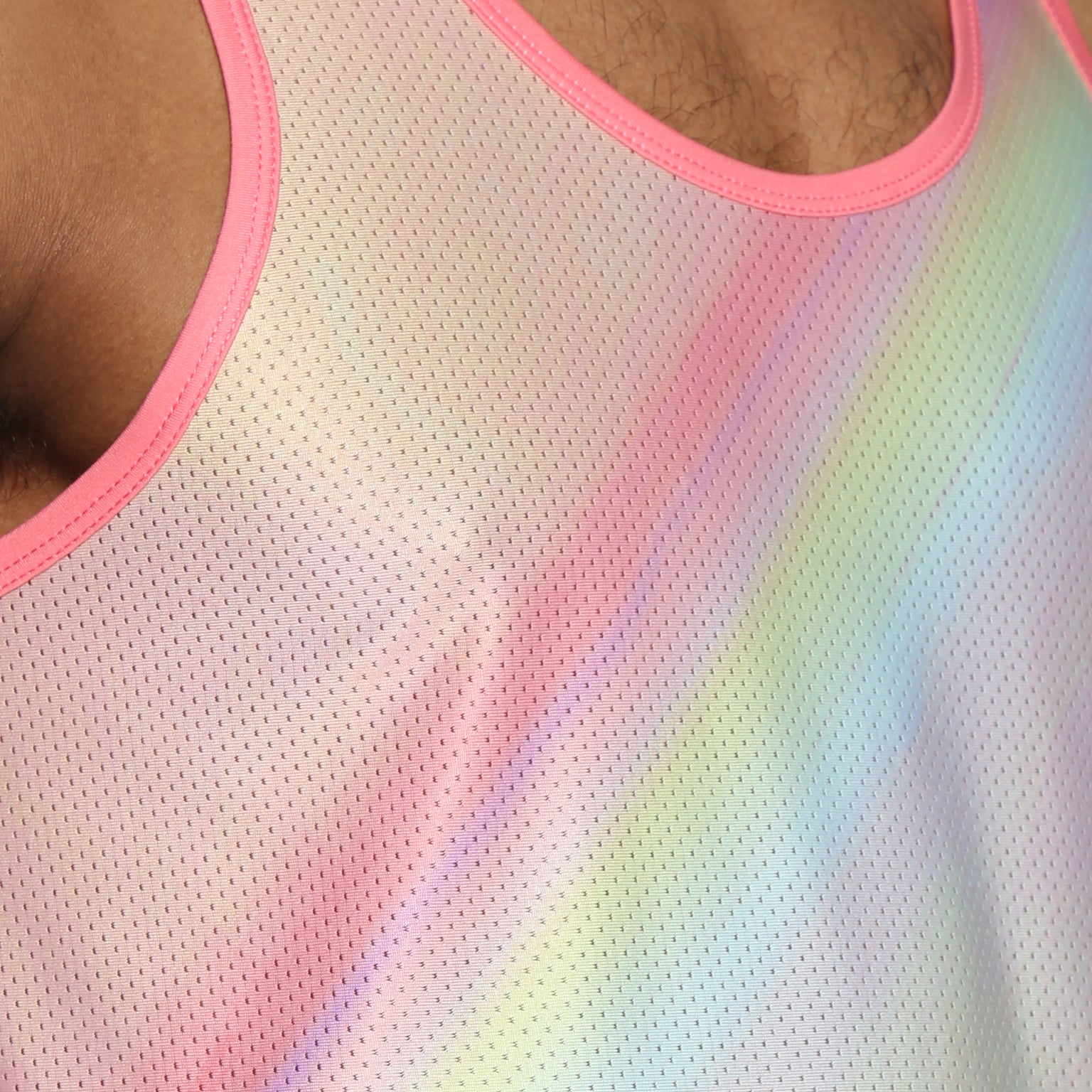 PRIDE EDITION- Rainbow's End Printed Mesh Tank Top
