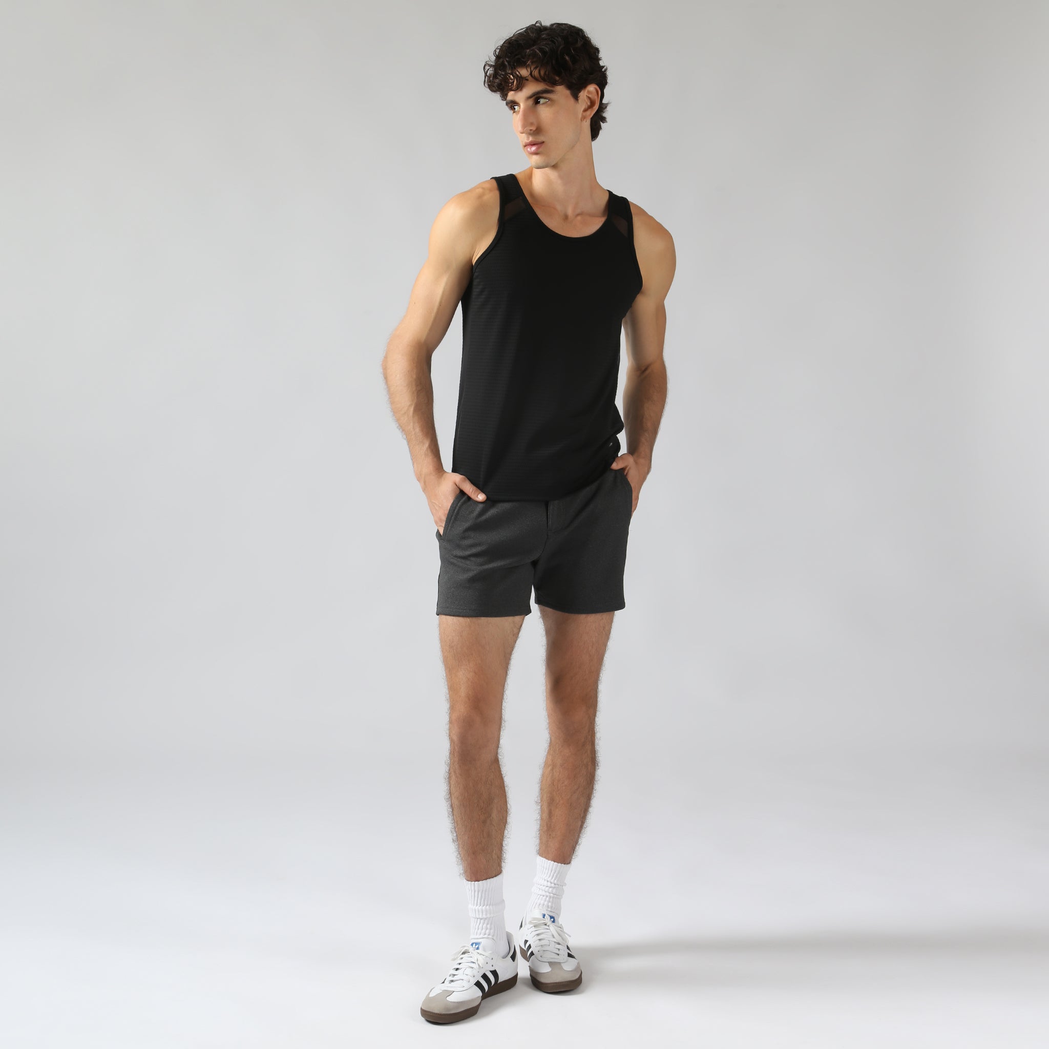 ACTIONWEAR Black Arena Mesh Tank