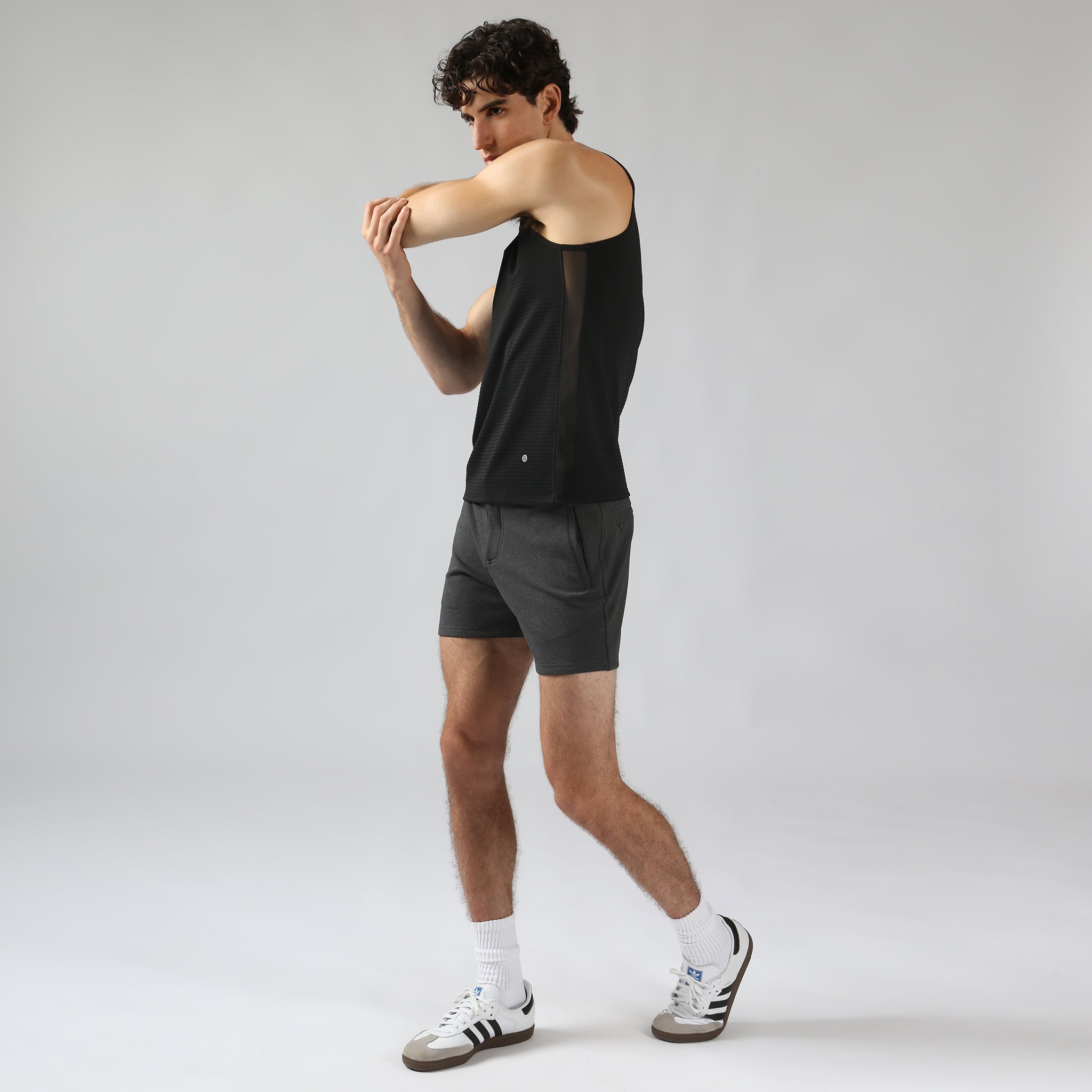 ACTIONWEAR Heather Black Action Heather Flex Holler Short