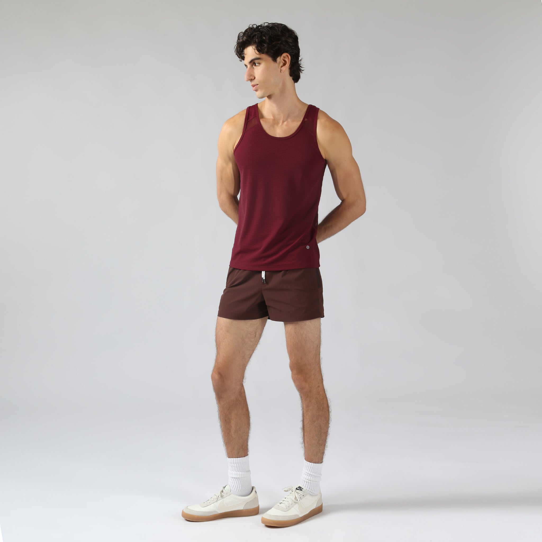 ACTIONWEAR Maroon Arena Mesh Tank