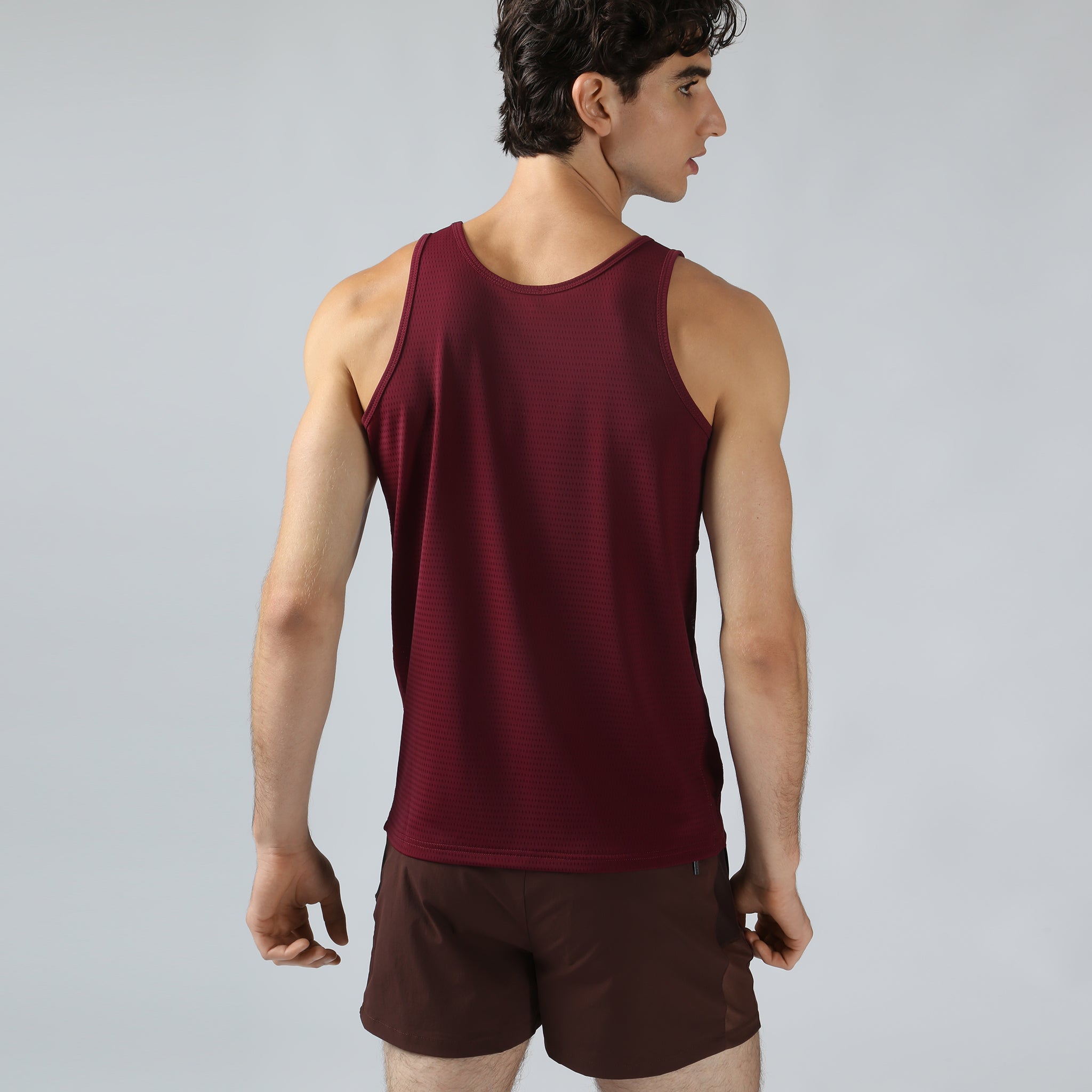 ACTIONWEAR Maroon Arena Mesh Tank
