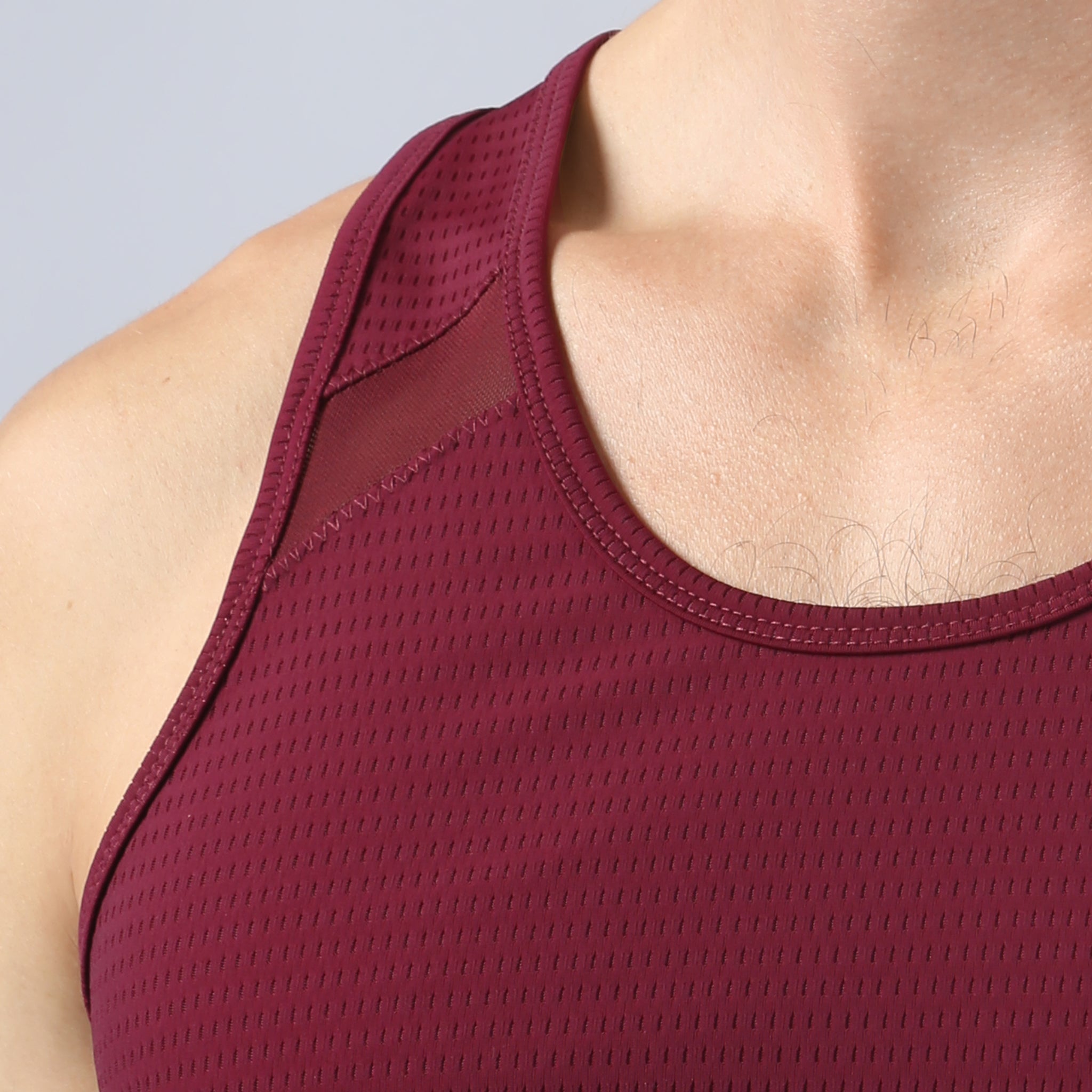 ACTIONWEAR Maroon Arena Mesh Tank
