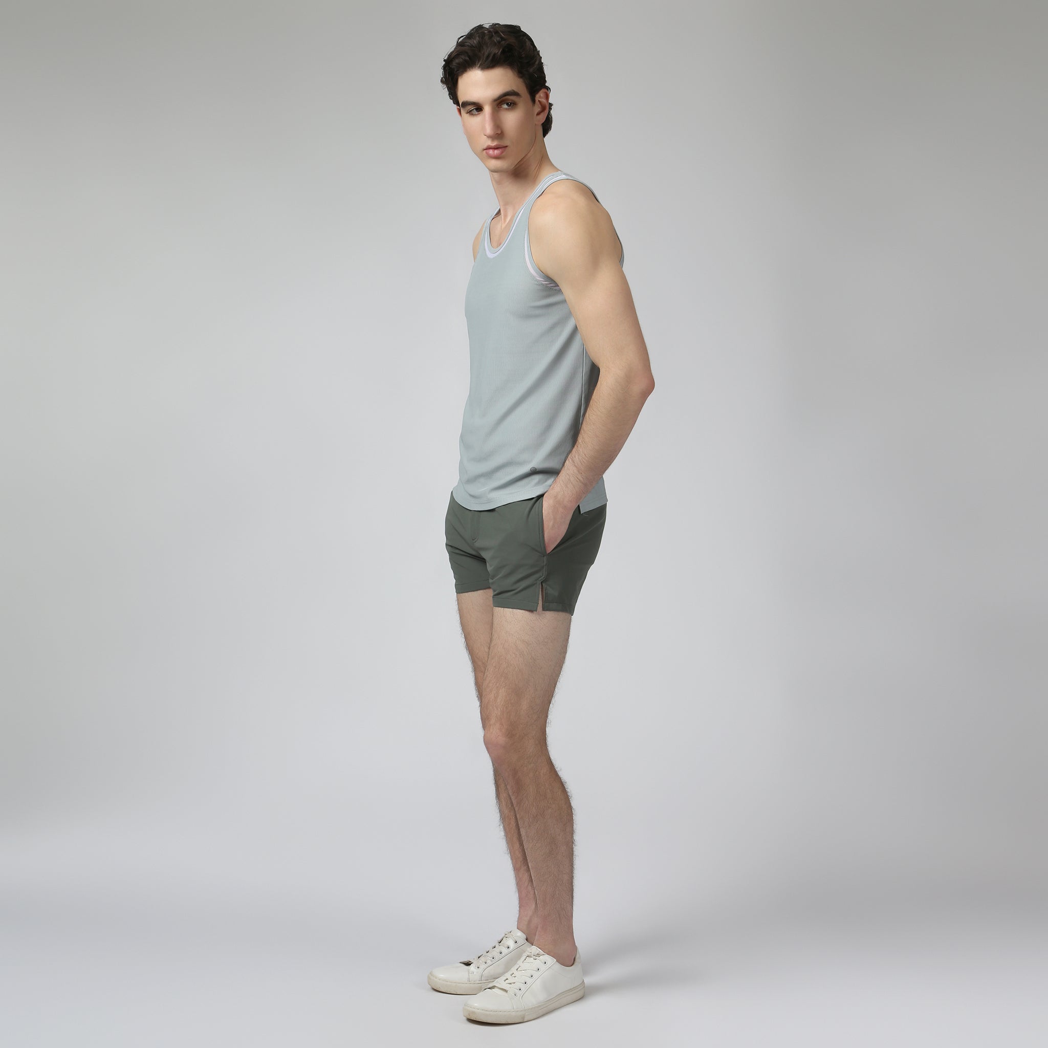 Ice Stone Blue Tempo Training Tank - Parke & Ronen