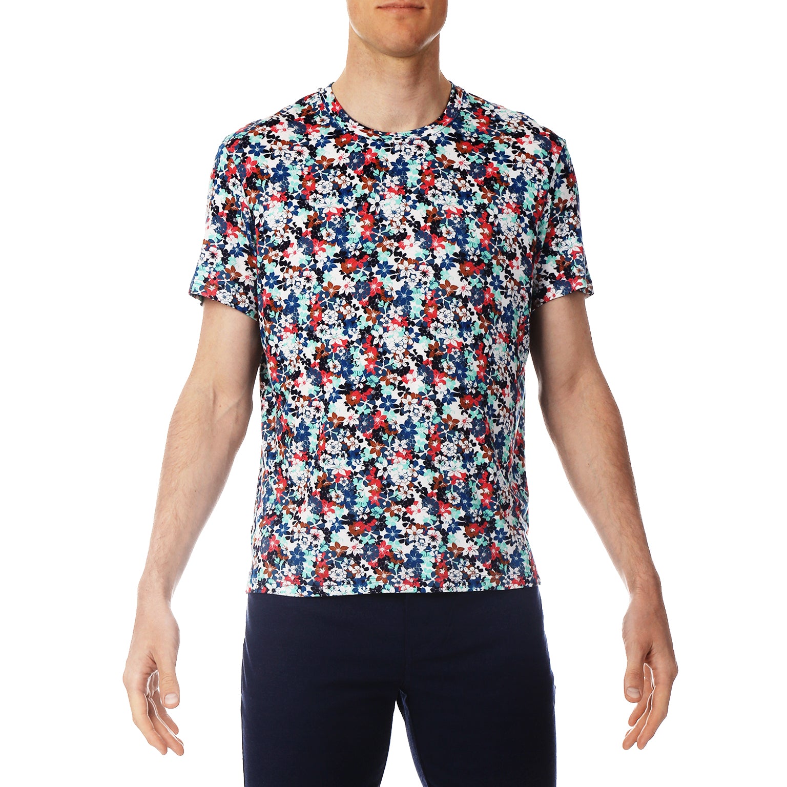 SAVE 70%- Blue Camelia Print Bushwick Tee