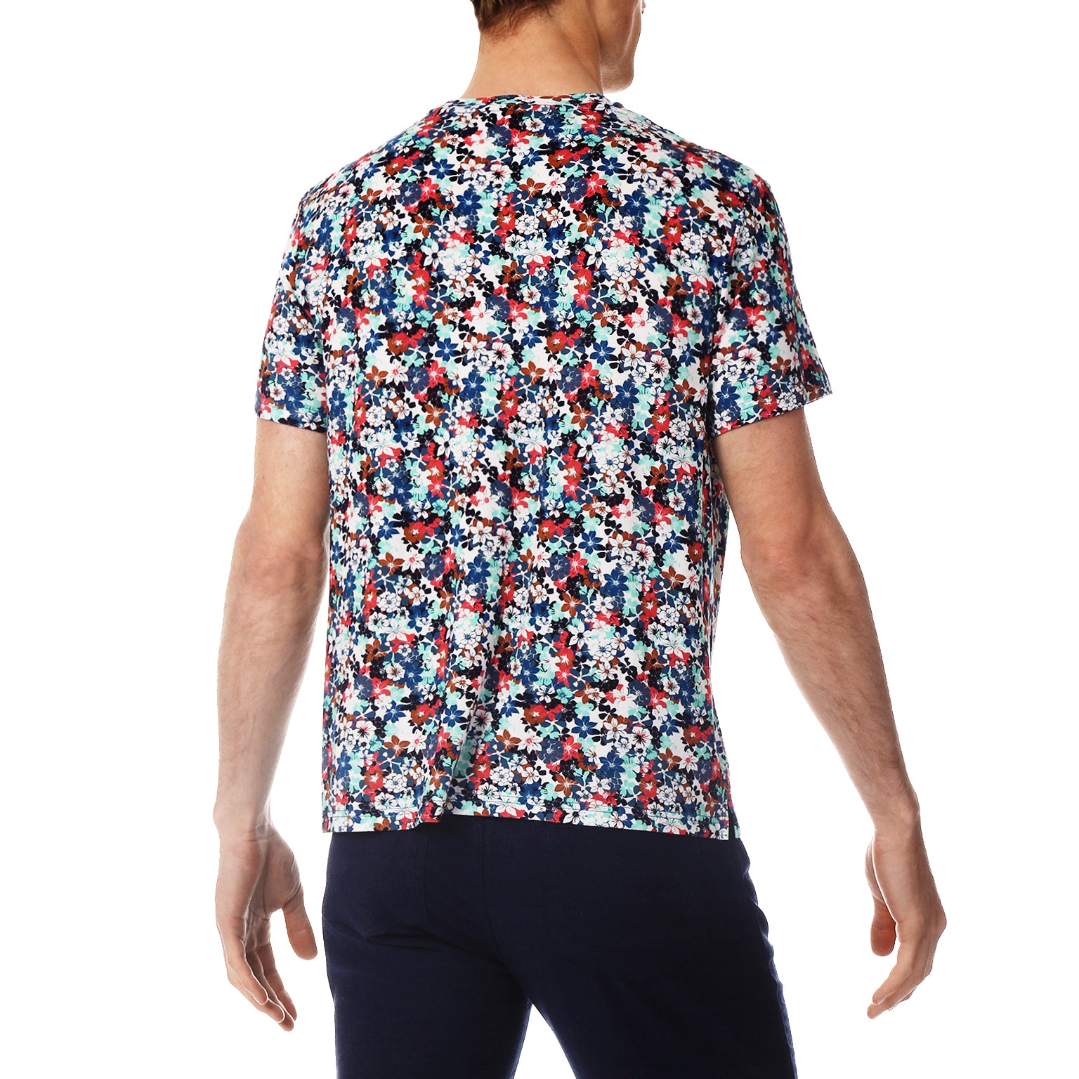 SAVE 70%- Blue Camelia Print Bushwick Tee