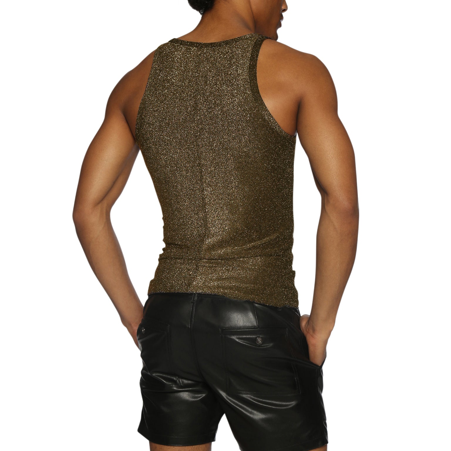 NEW ARRIVAL- Disco Gold Lurex Tank