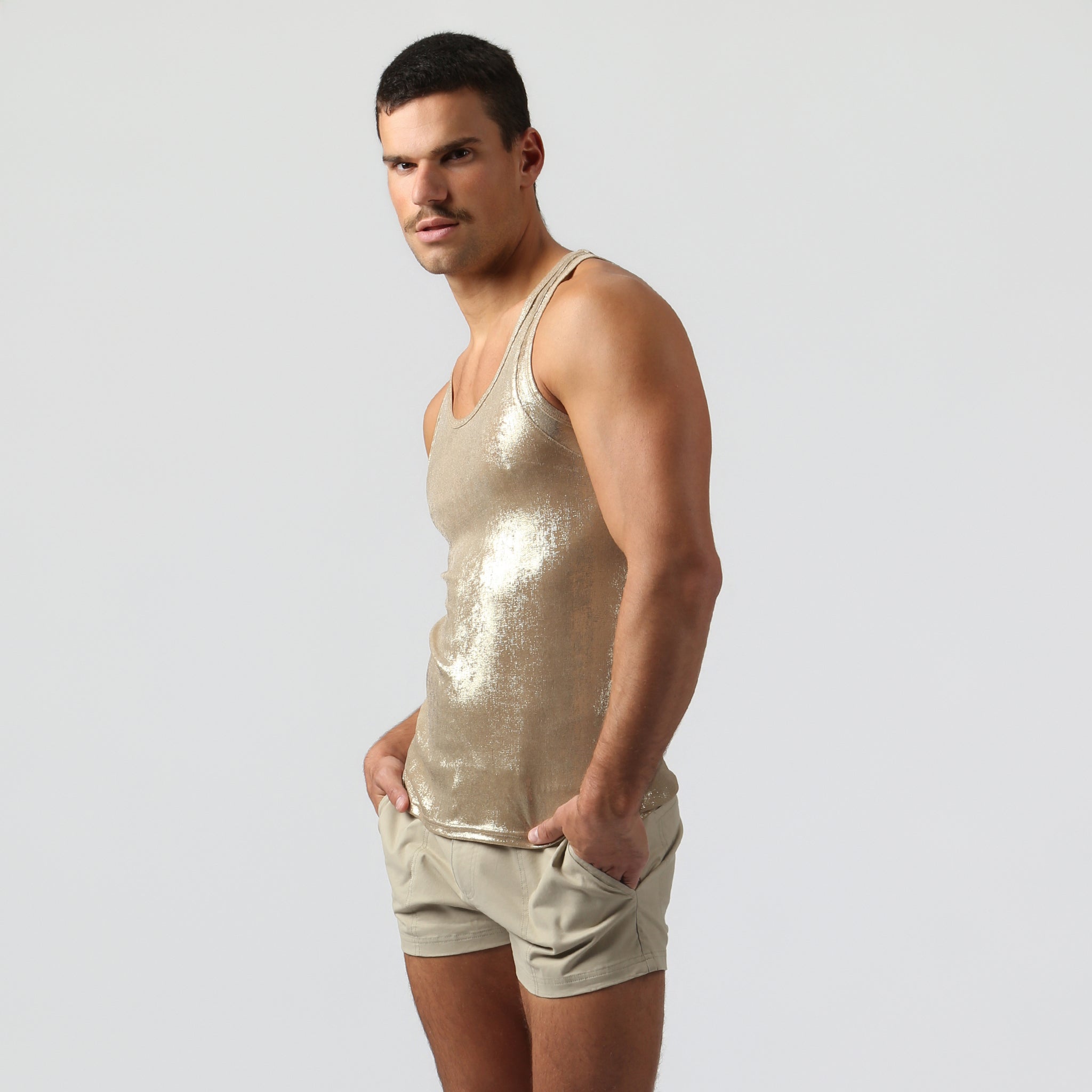 NEW- Ivory Gold Spettacolo Tank