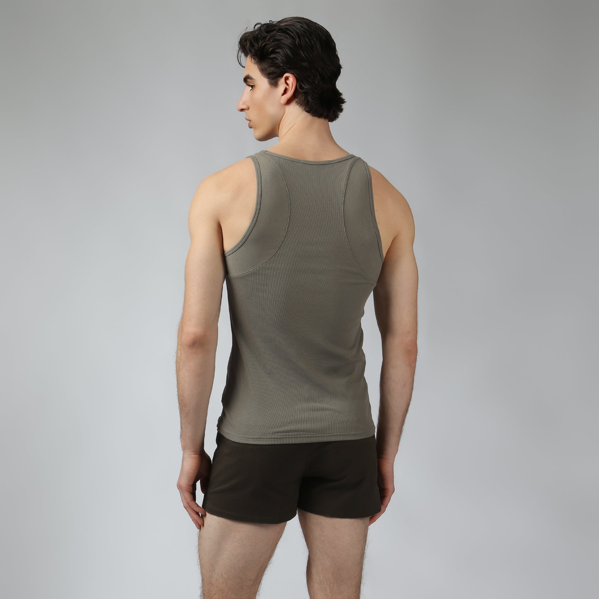 Army Beach Walk Rib Tank - Parke & Ronen