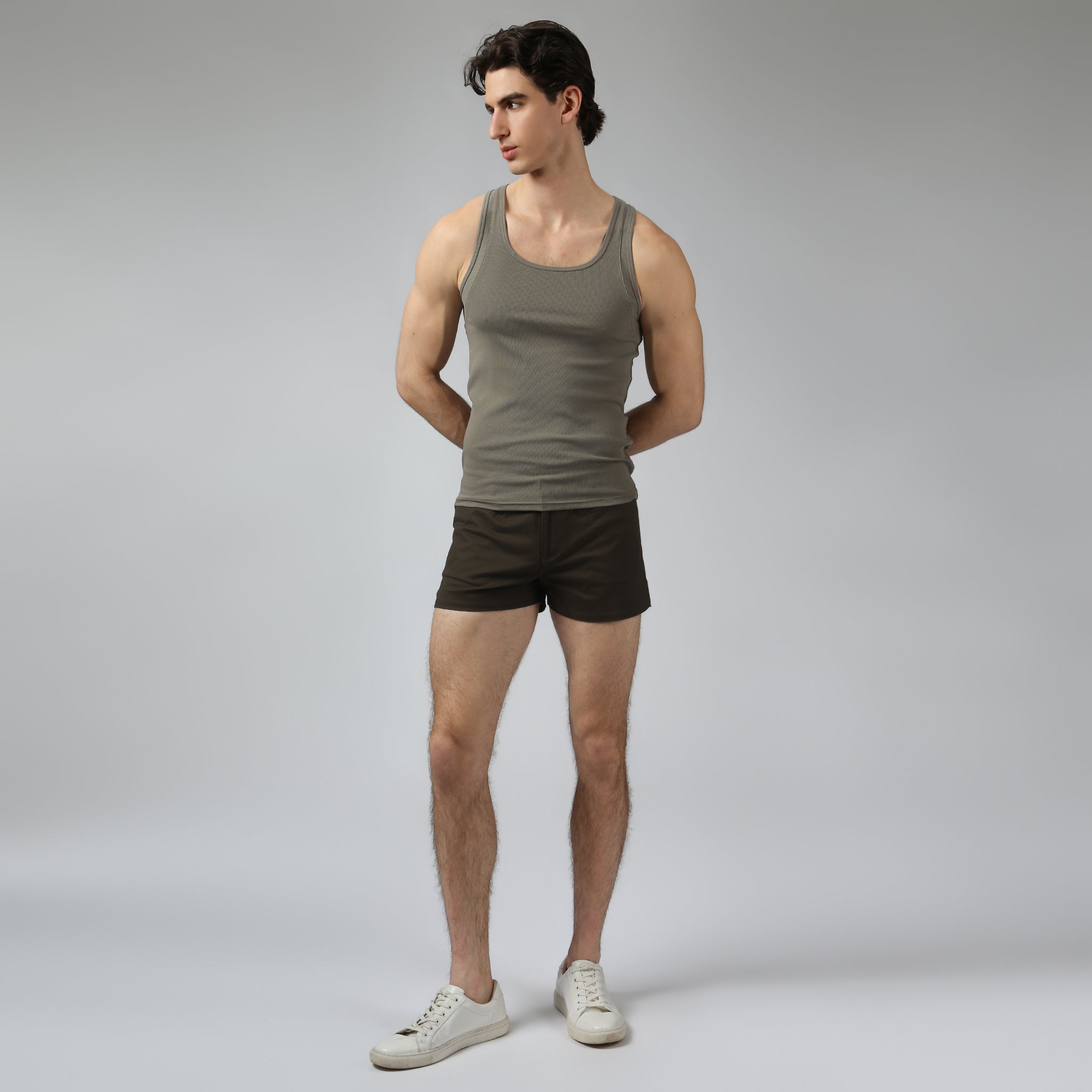 Army Beach Walk Rib Tank - Parke & Ronen