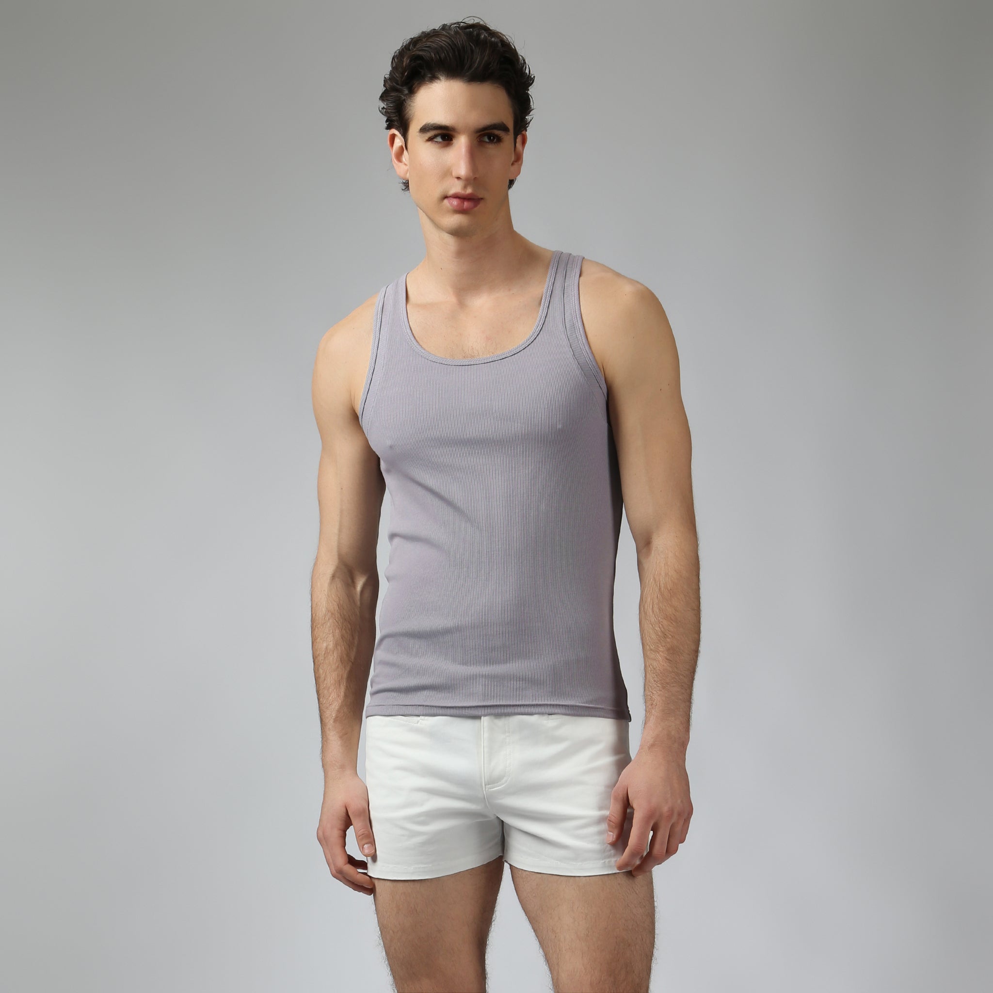 Lavender Beach Walk Rib Tank - Parke & Ronen