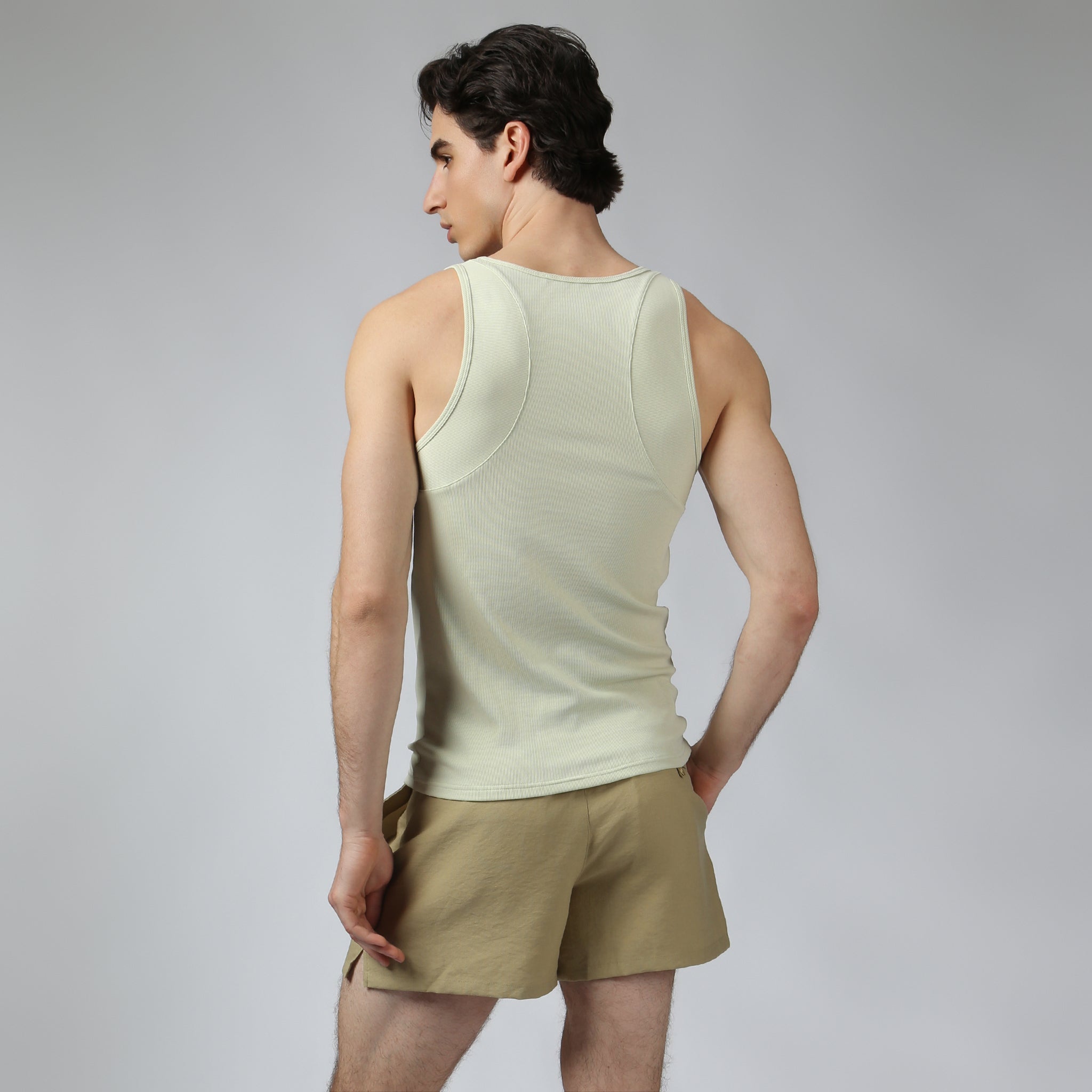 Sage Beach Walk Rib Tank - Parke & Ronen