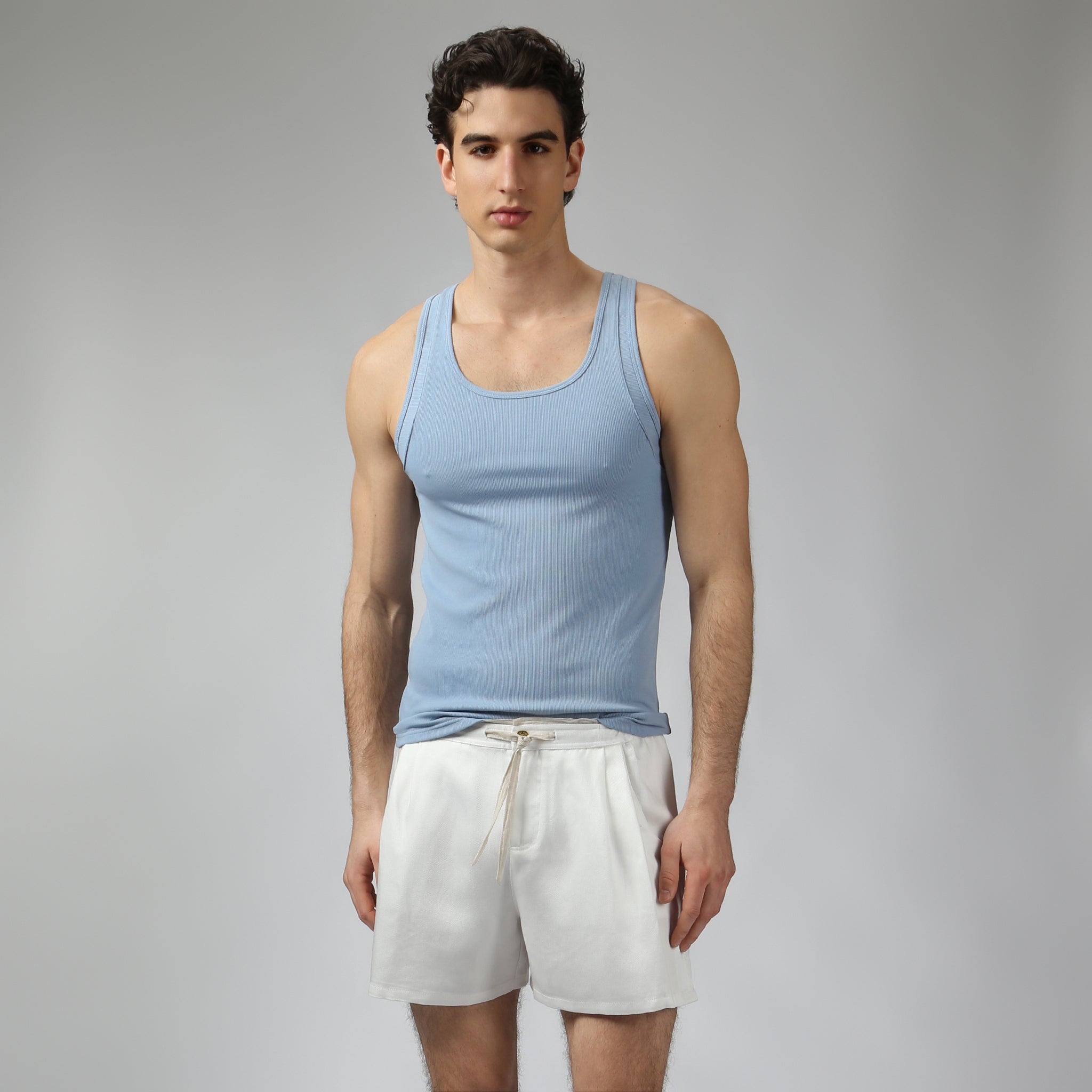NEW- Sky Beach Walk Rib Tank - Parke & Ronen