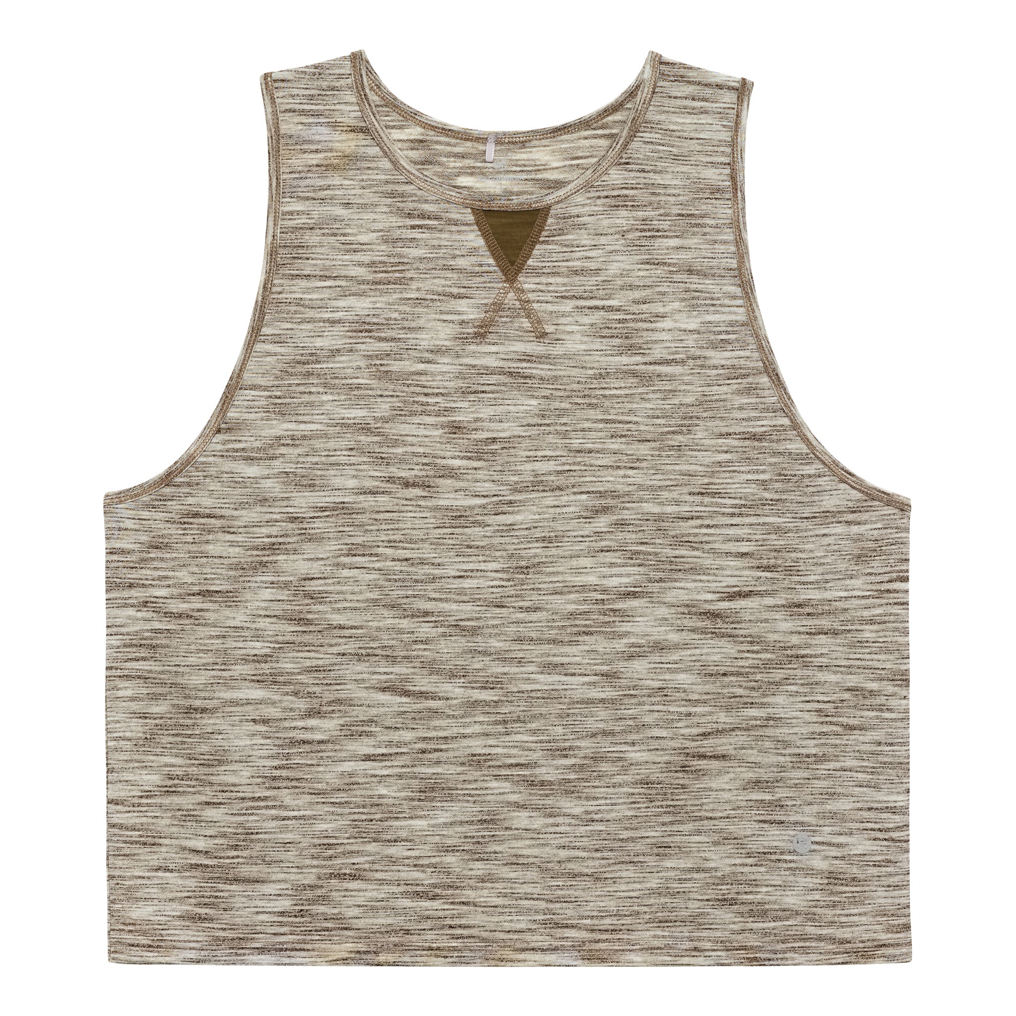 Heather Sand Melange Training Camp Muscle Tee - Parke & Ronen