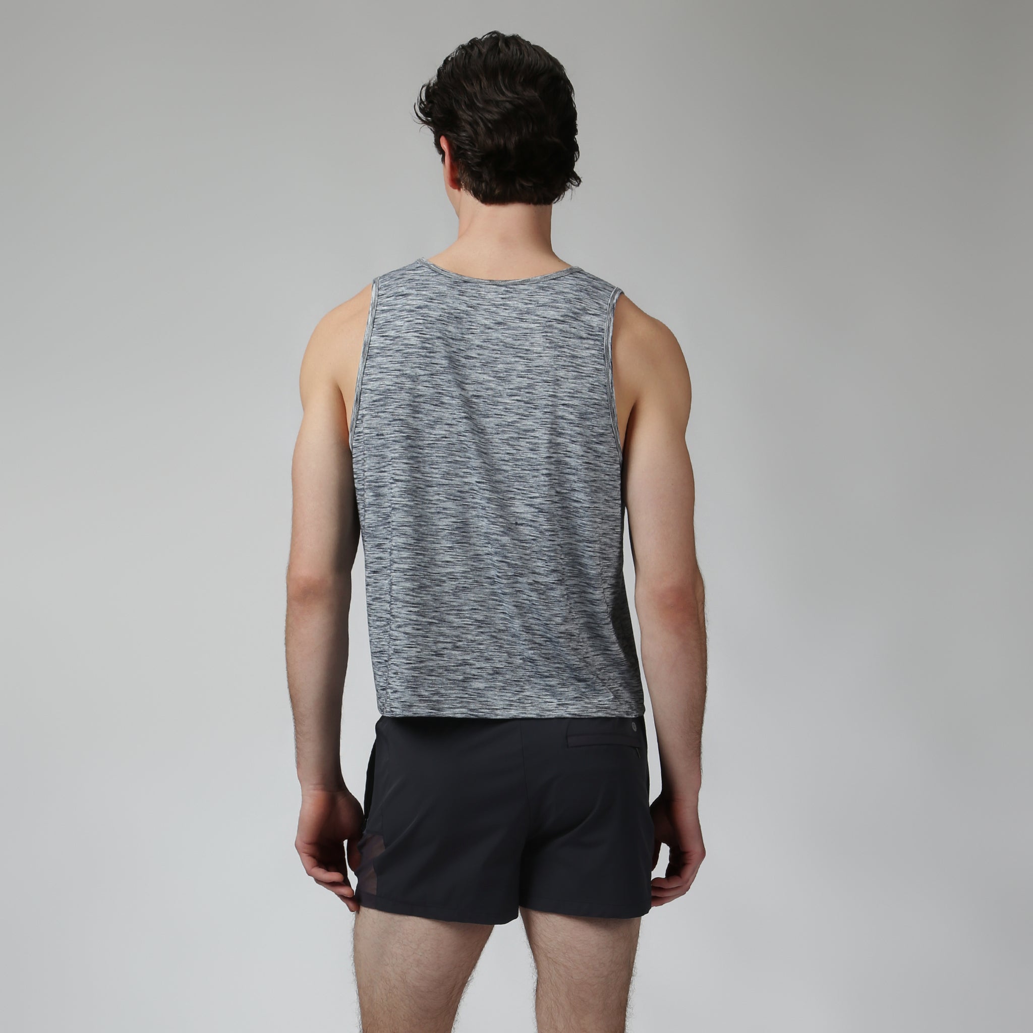 Heather Grey Melange Training Camp Muscle Tee - Parke & Ronen