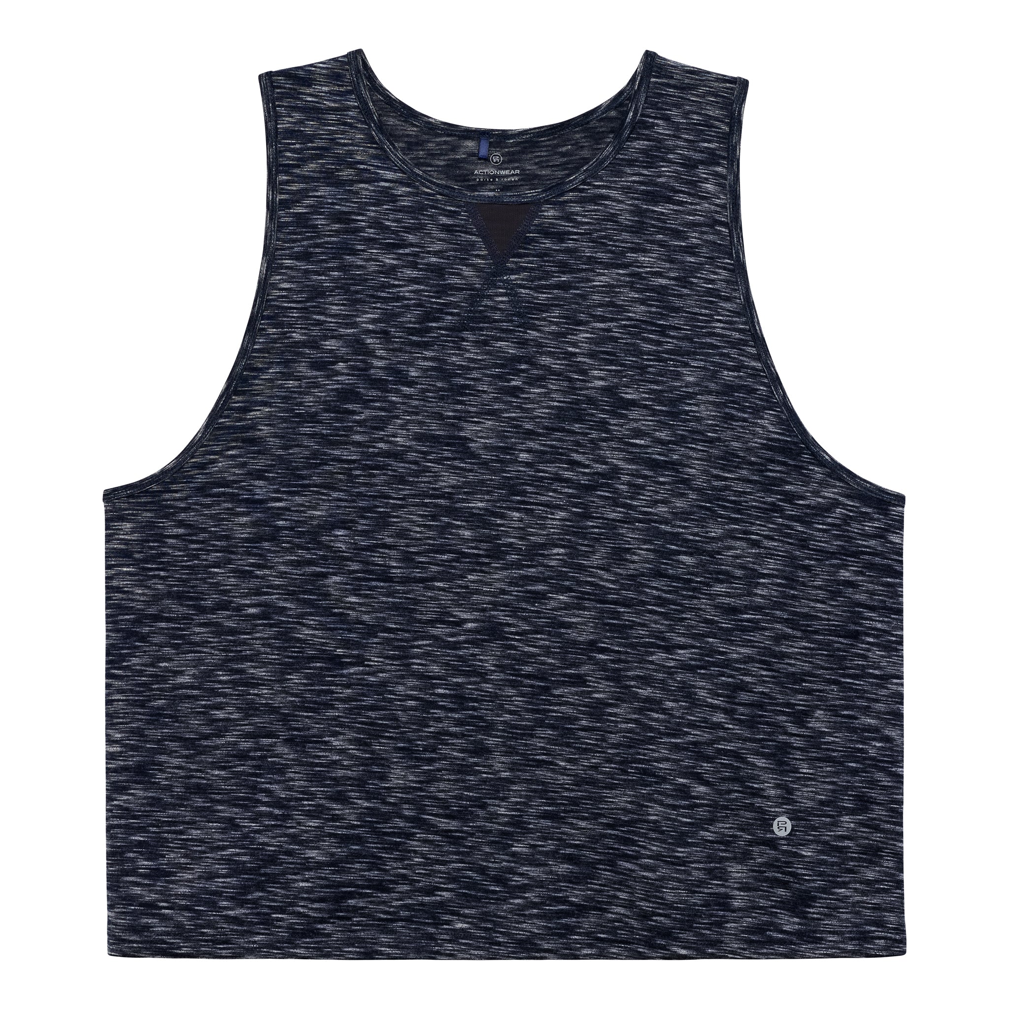 Heather Navy Melange Training Camp Muscle Tee - Parke & Ronen