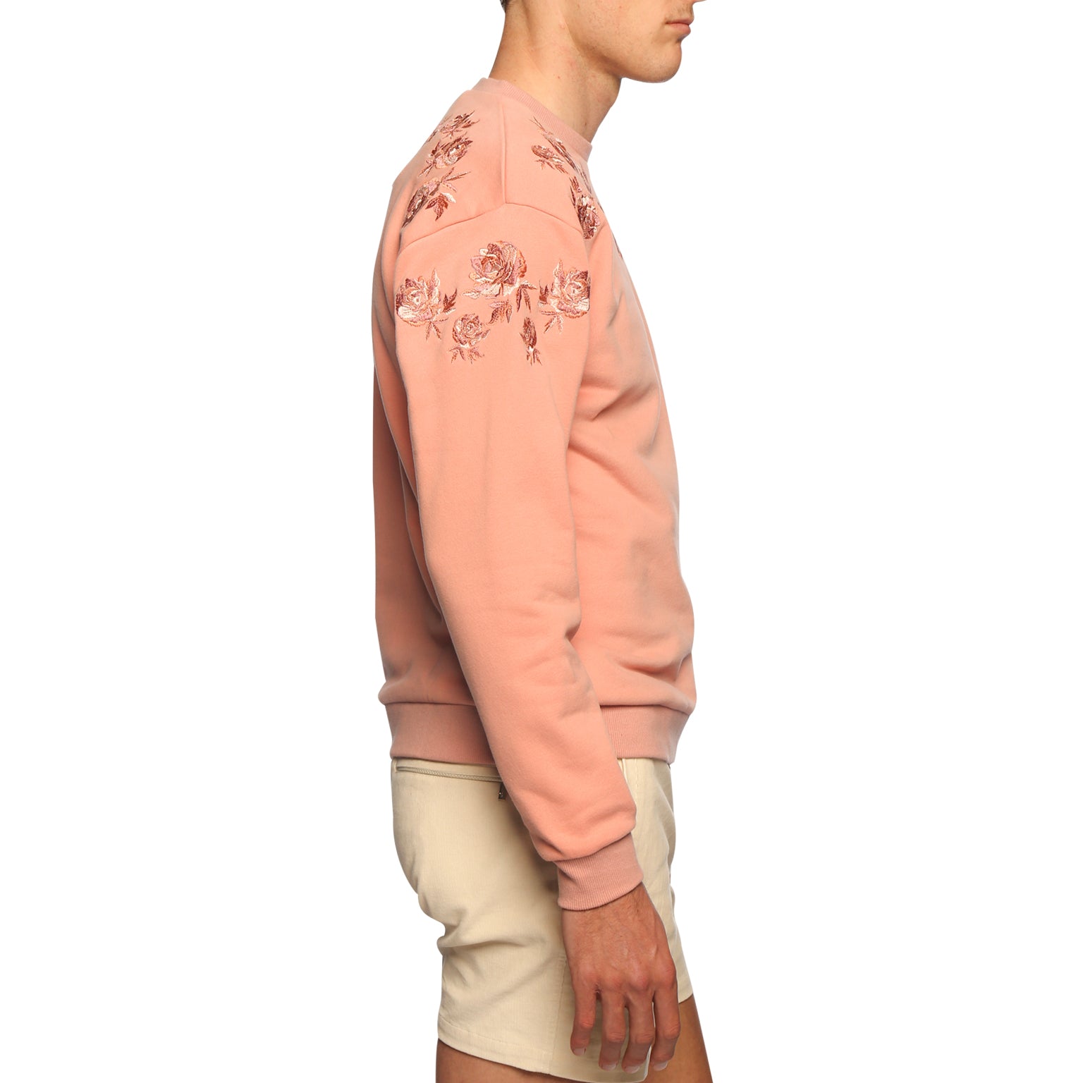 RESORT '24- Etruscan Pink Bouquet Embroidered Sweatshirt