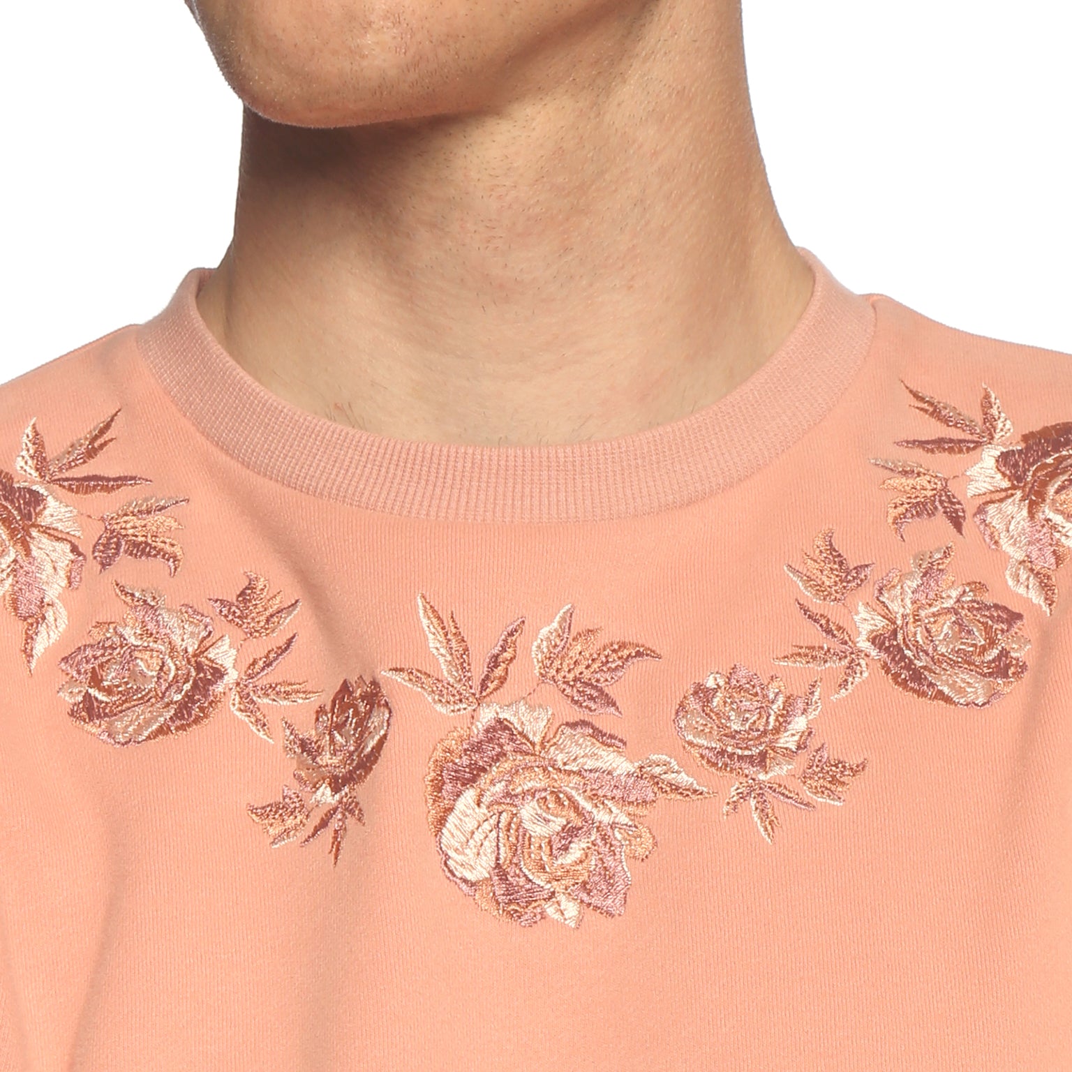 SAVE 70%- Etruscan Pink Bouquet Embroidered Sweatshirt - parke & ronen