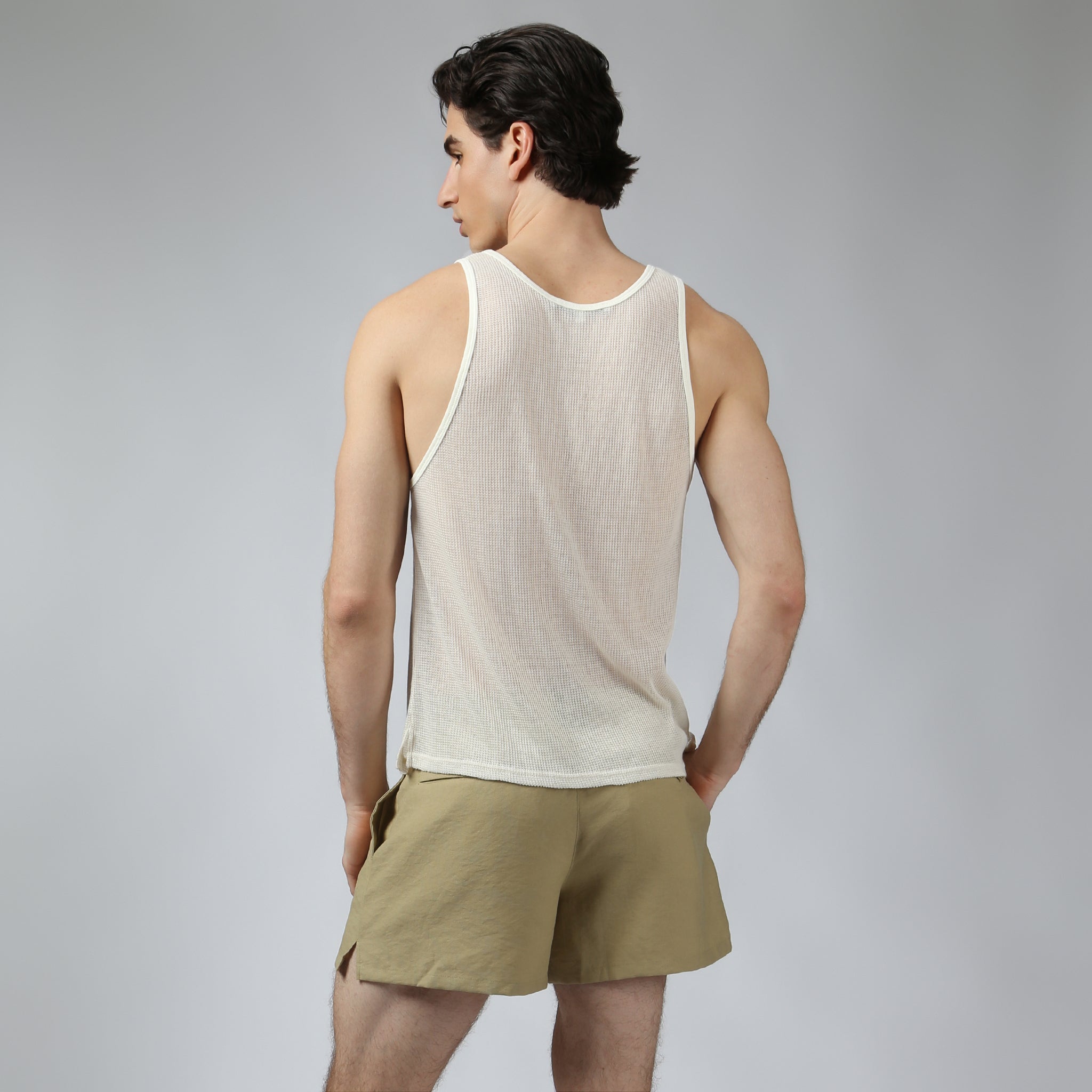 NEW- Ivory Poolside Knit Tank - Parke & Ronen