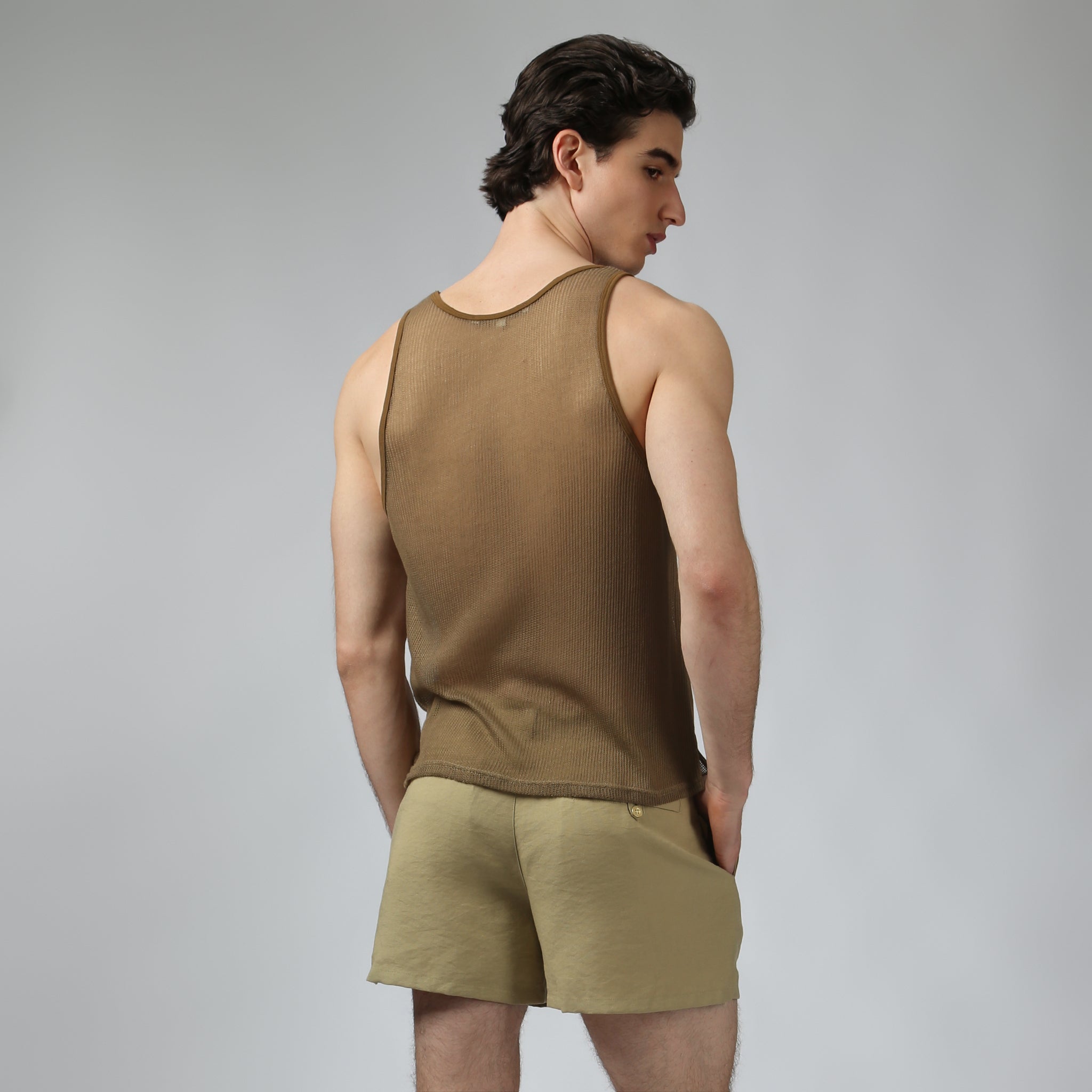 NEW- Taupe Poolside Knit Tank - Parke & Ronen