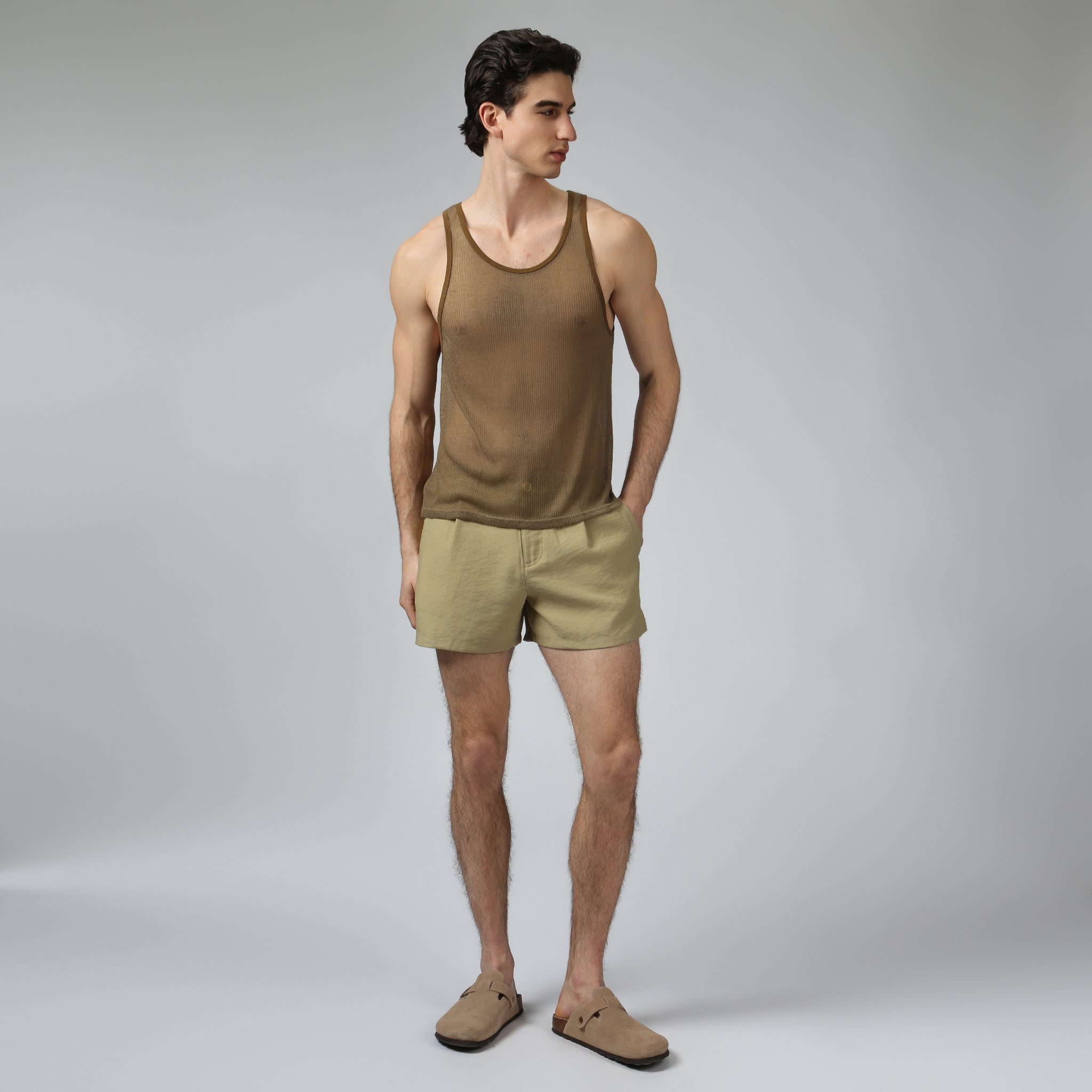 NEW- Taupe Poolside Knit Tank - Parke & Ronen