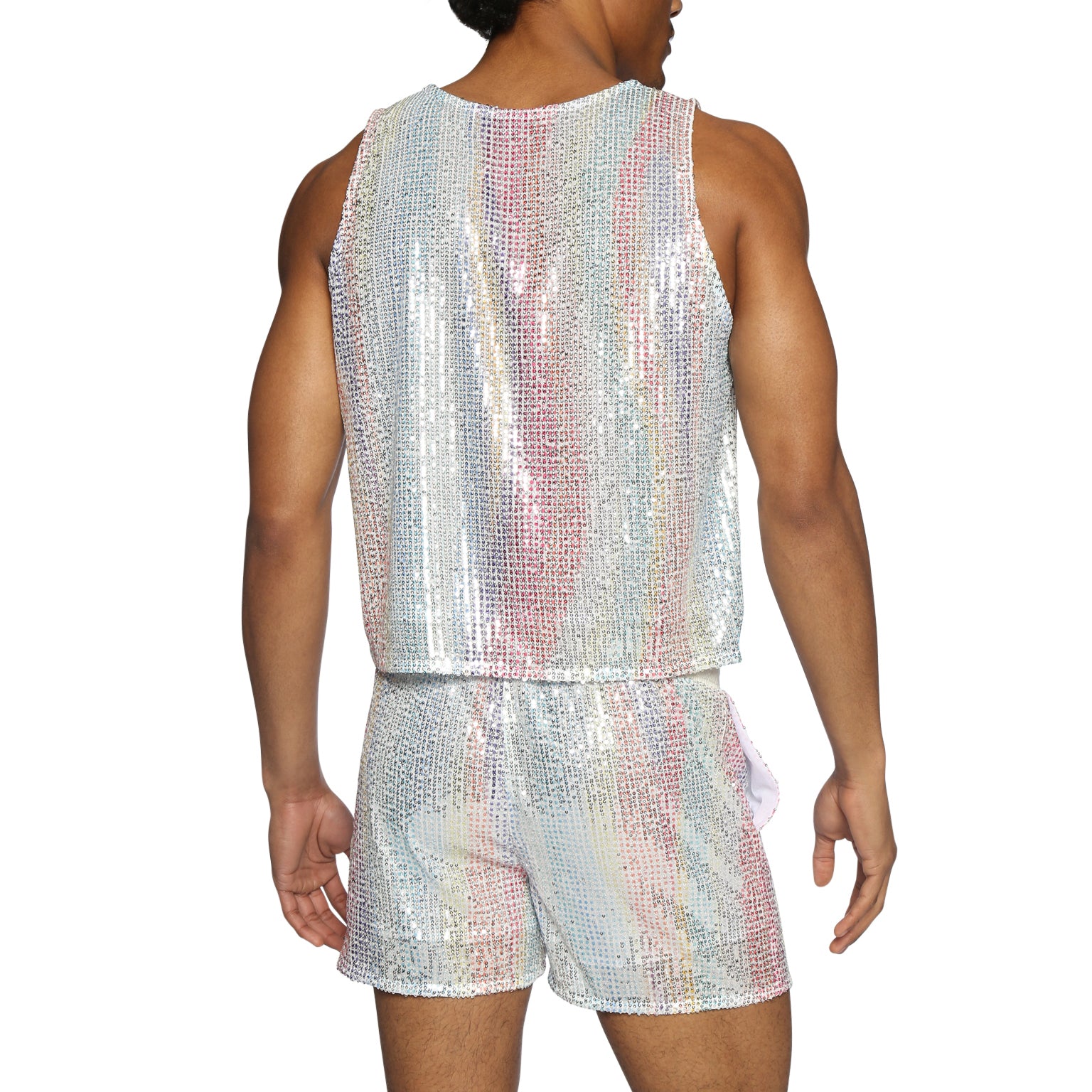 PRIDE EDITION- Funfetti White Sequin Short