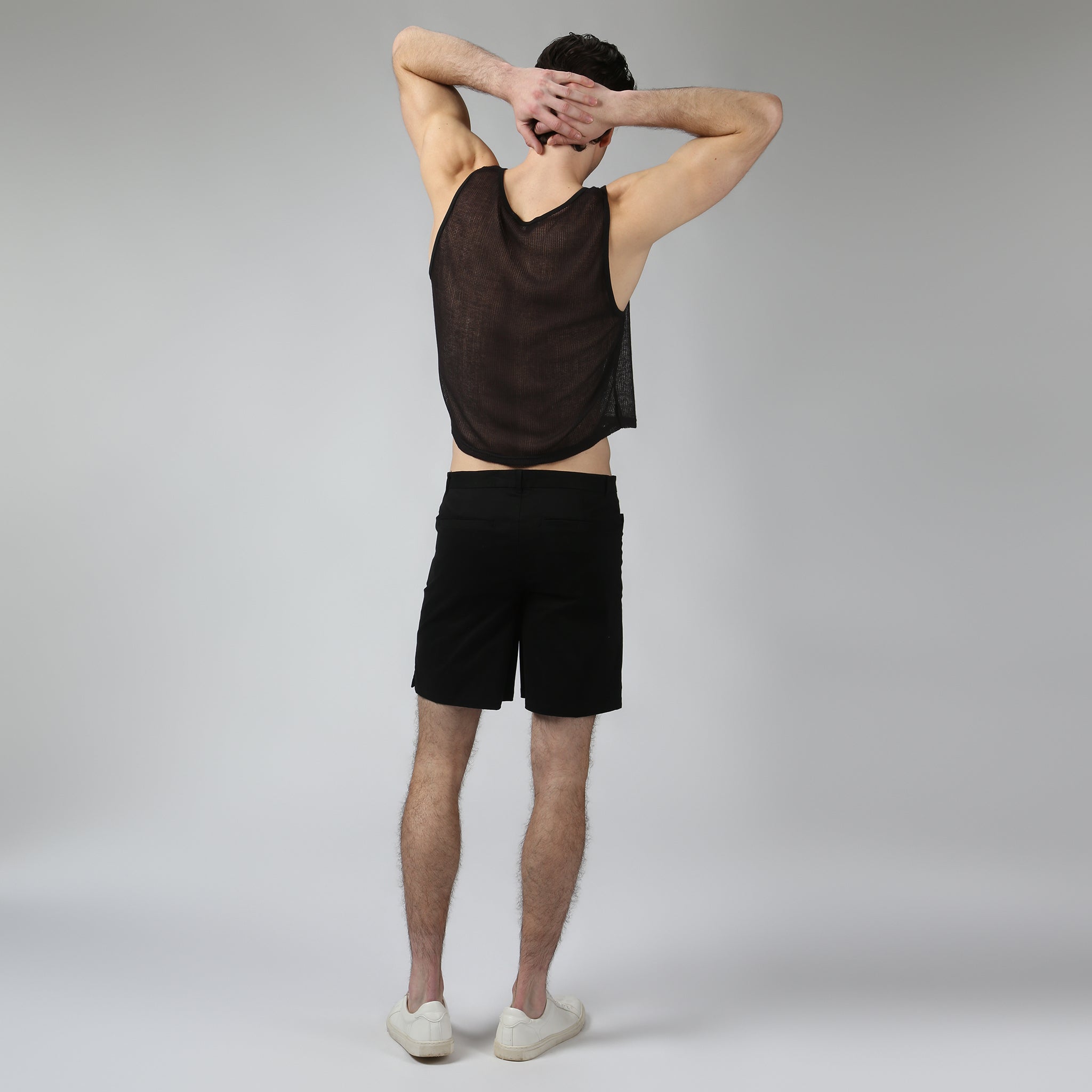 NEW- Black Poolside Knit Muscle Tee - Parke & Ronen