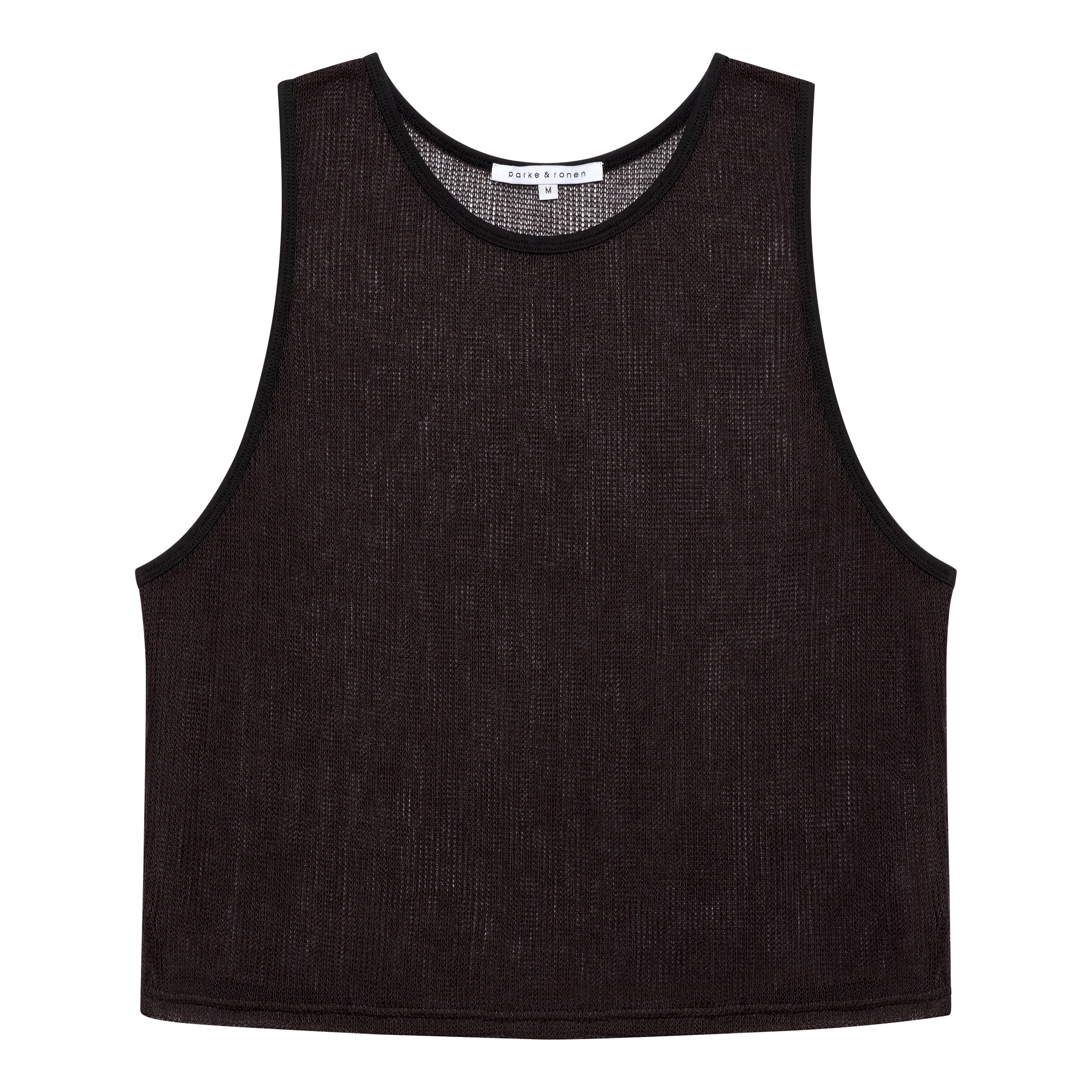 NEW- Black Poolside Knit Muscle Tee - Parke & Ronen
