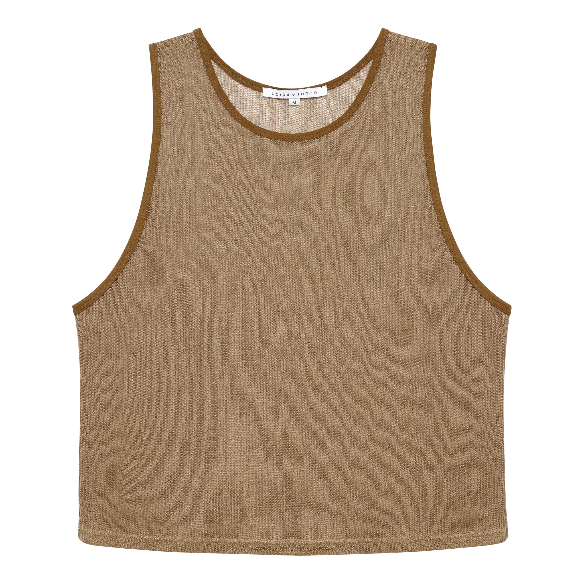 NEW- Taupe Poolside Knit Muscle Tee - Parke & Ronen