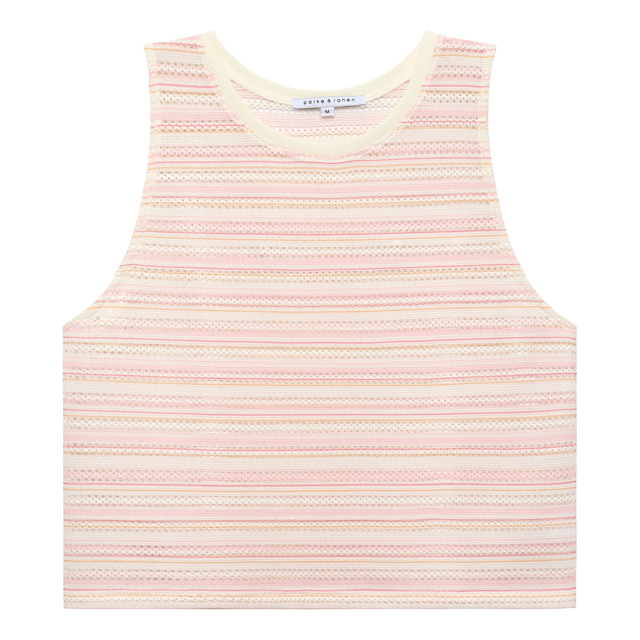 NEW- Blush Stripe Argento Knit Muscle Tee
