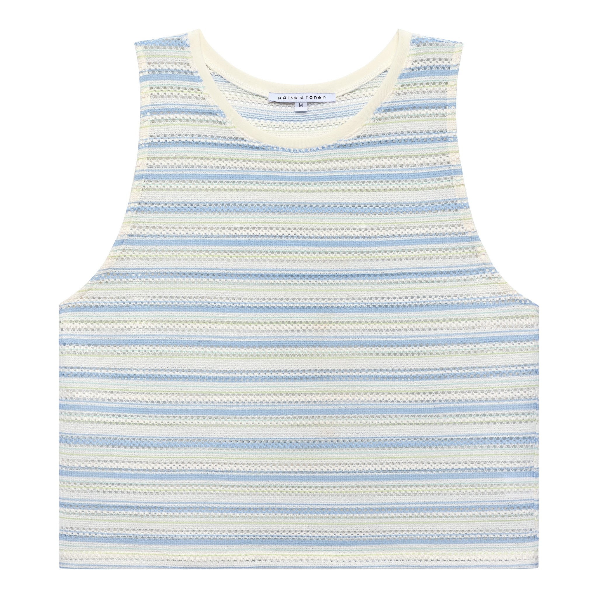 NEW- Ice Stripe Argento Knit Muscle Tee