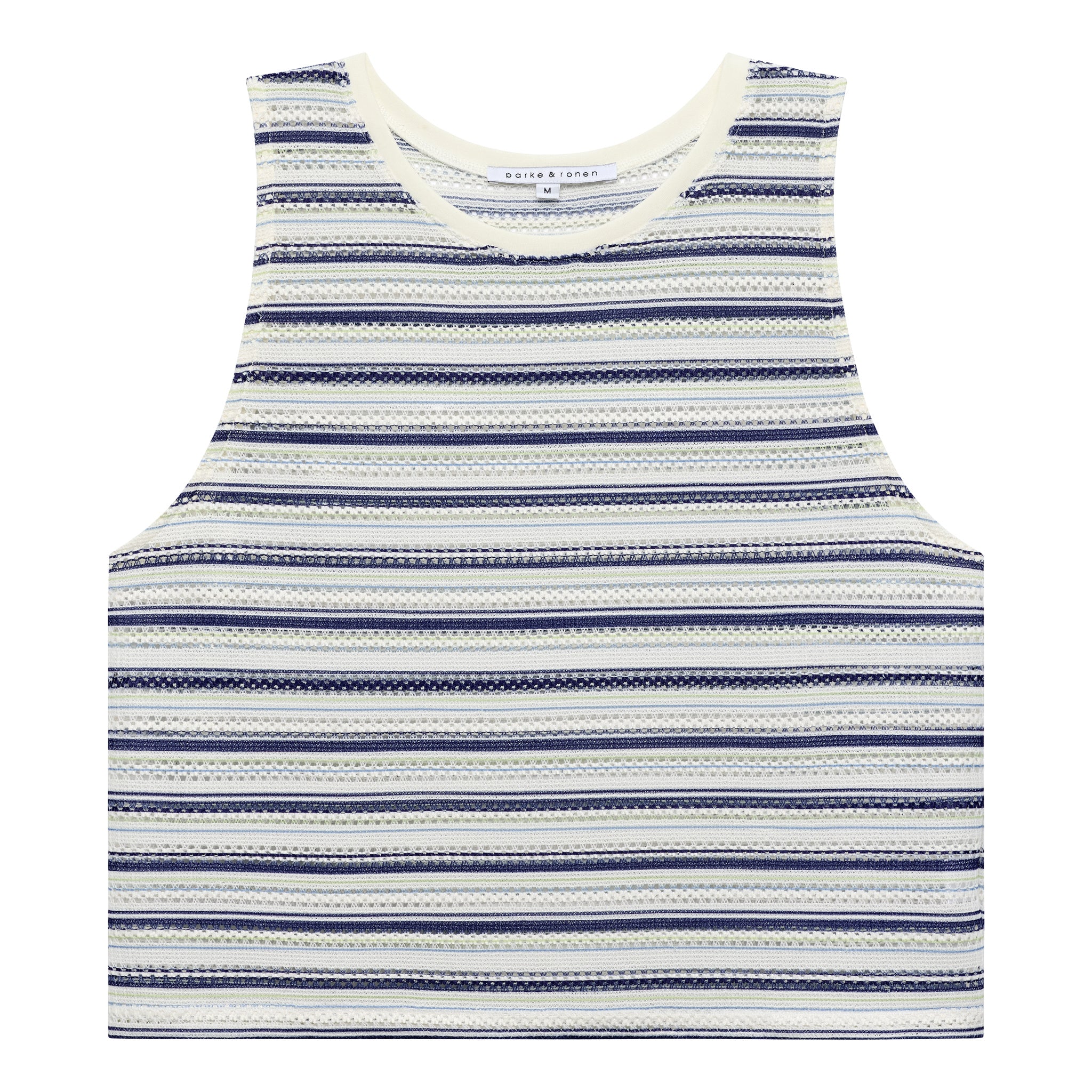 NEW- Marine Stripe Argento Knit Muscle Tee