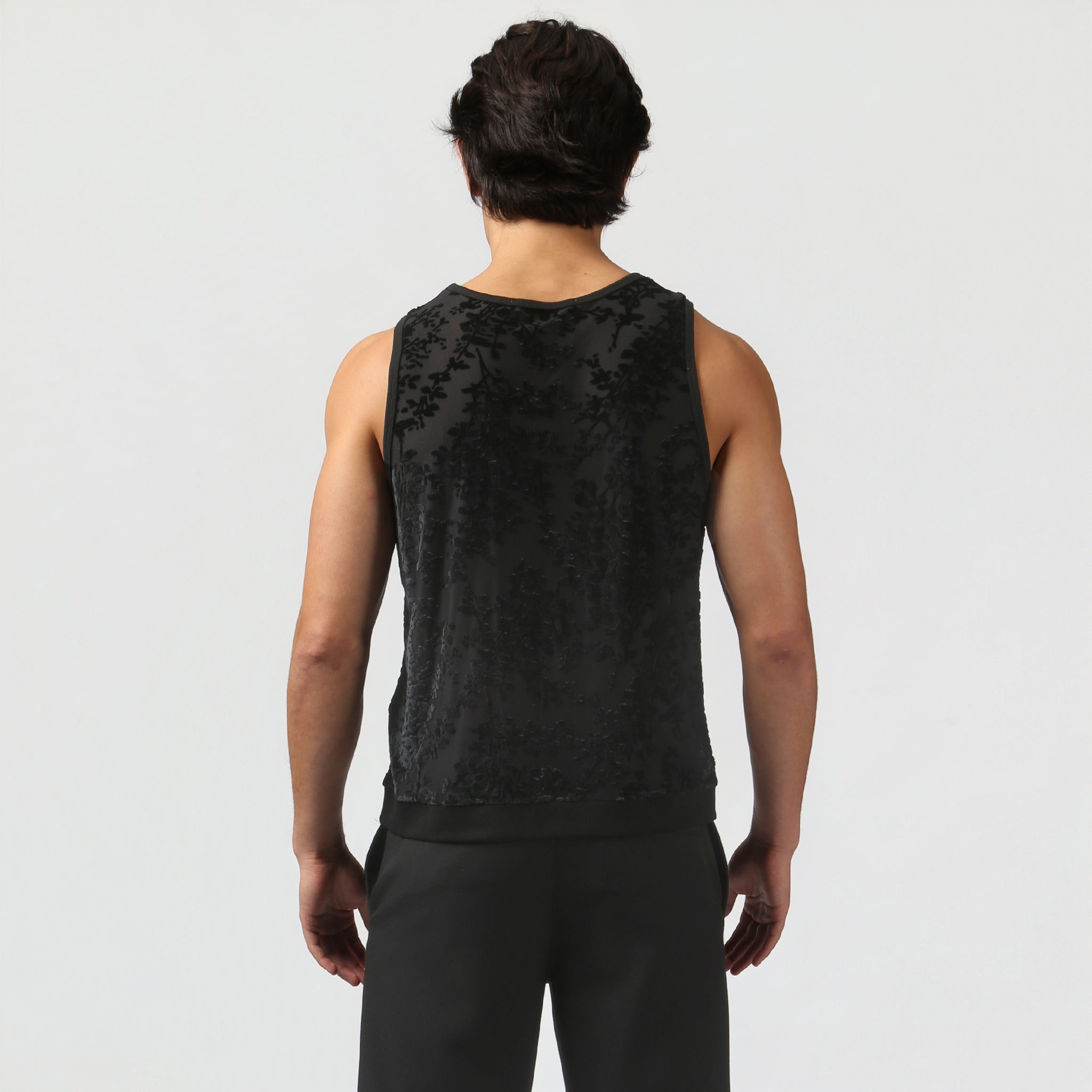 NEW- Black Heath Velvet Muscle Tee