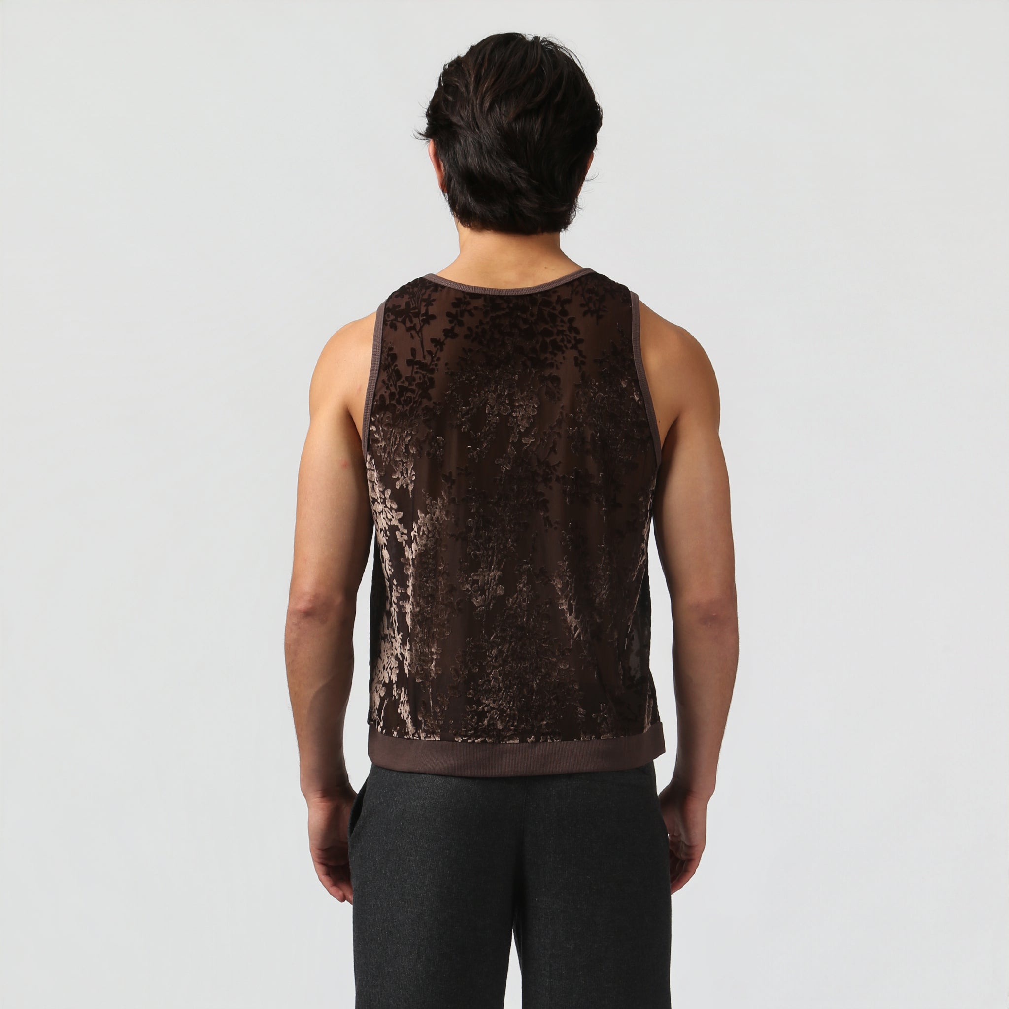 NEW- Burnt Umber Heath Velvet Muscle Tee