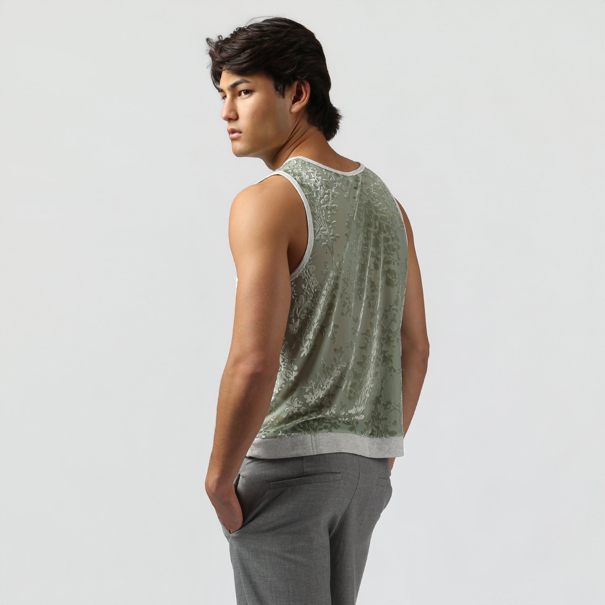 NEW- Mint Heath Velvet Muscle Tee